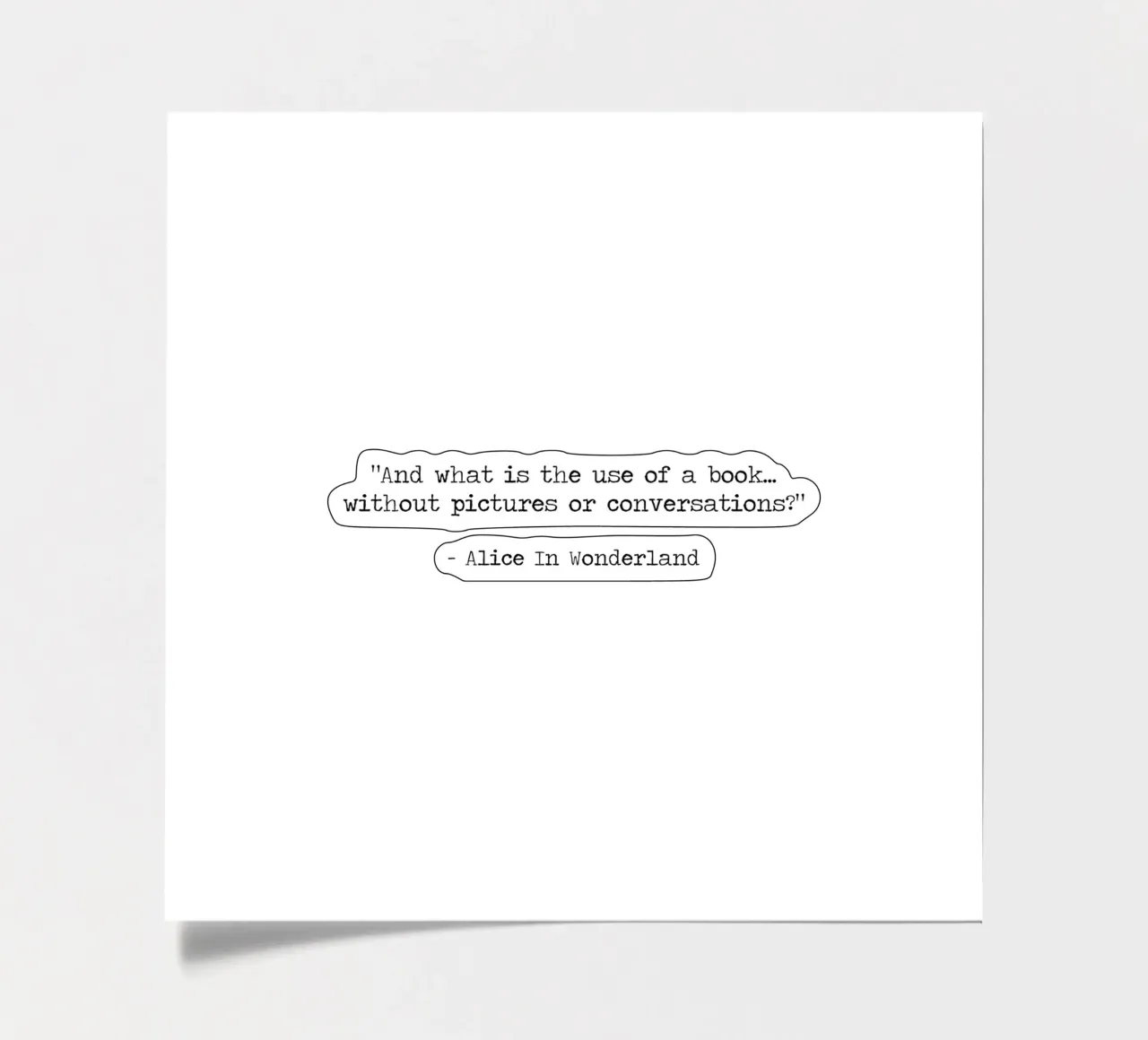what is the use of a book without pictures Alice Wonderland sticker sheet by Summer Soul Co. - Quotes