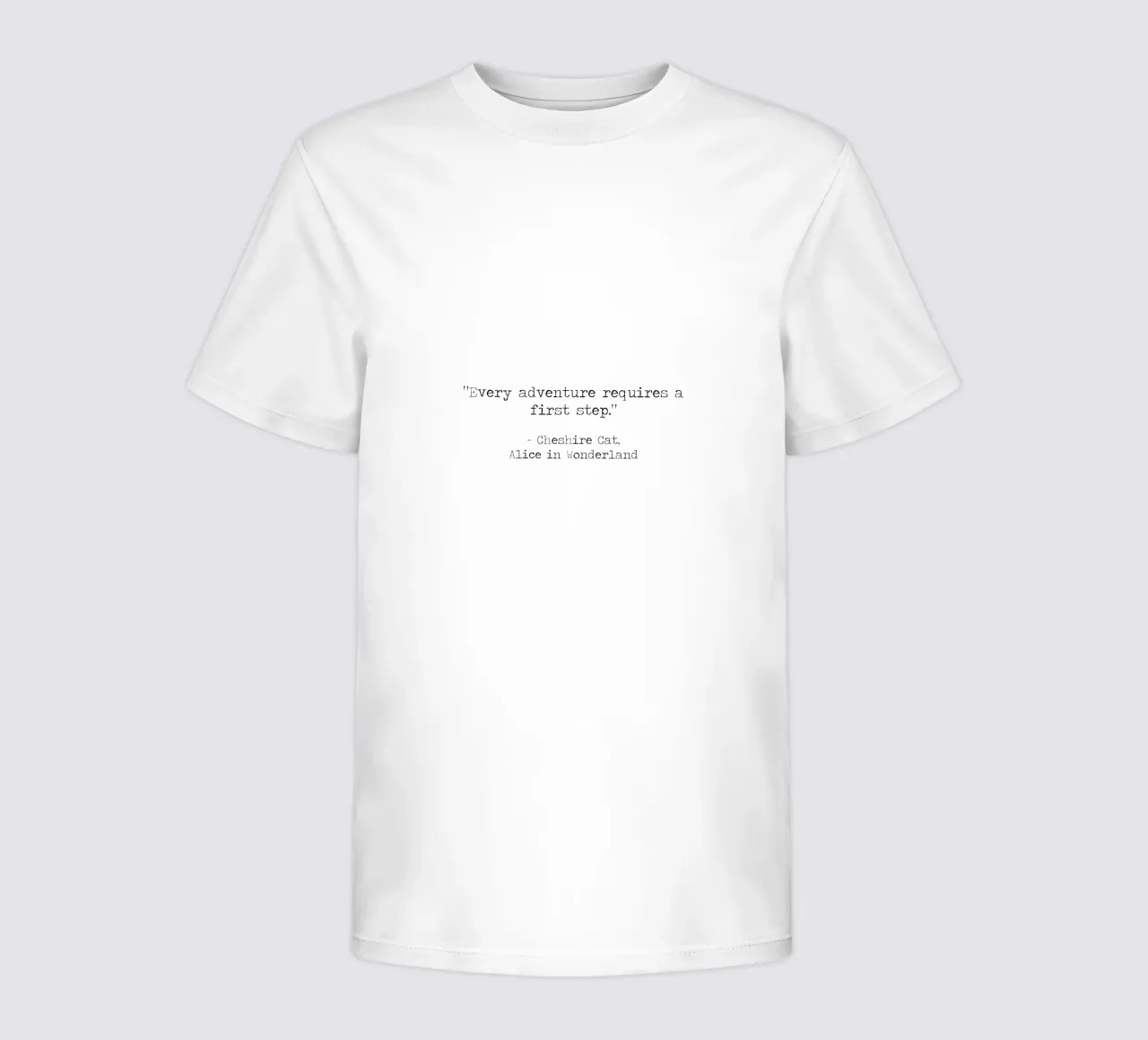 Every Adventure Requires a First Step - Alice in Wonderland kids t-shirt by Summer Soul Co. - Quotes
