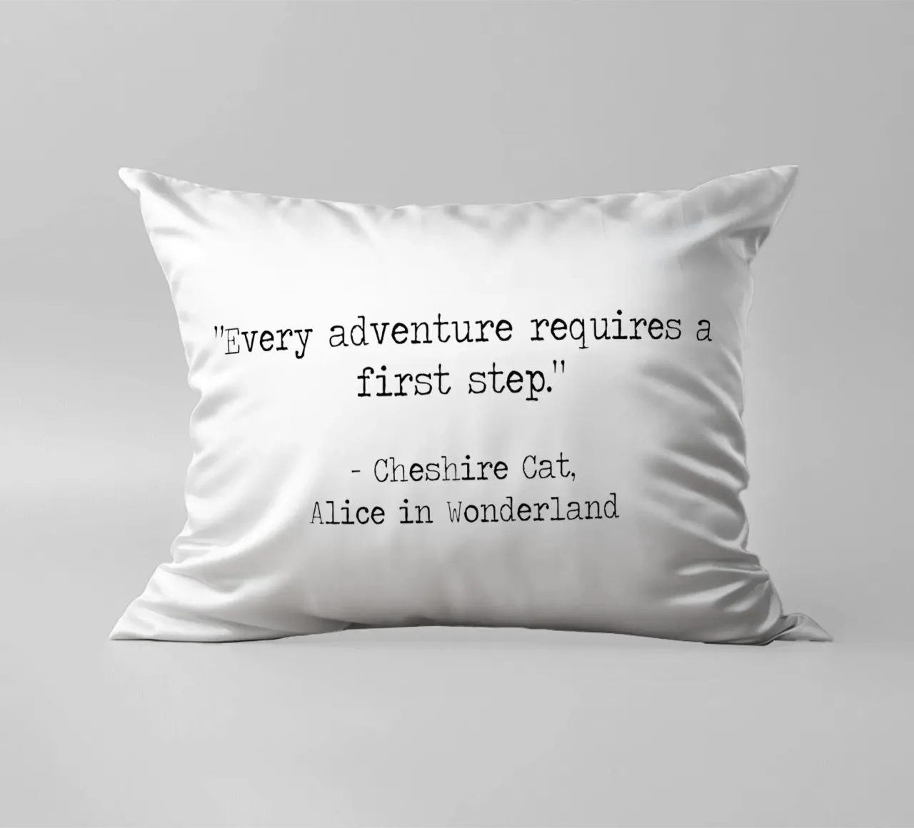 Every Adventure Requires a First Step - Alice in Wonderland decorative cushion by Summer Soul Co. - Quotes