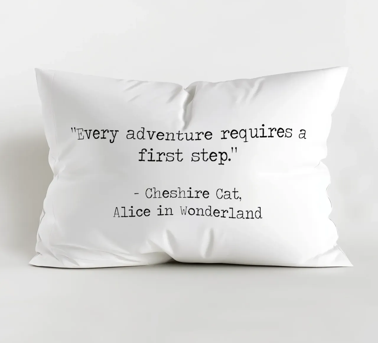 Every Adventure Requires a First Step - Alice in Wonderland decorative cushion by Summer Soul Co. - Quotes