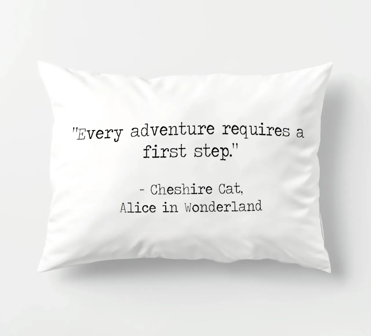 Every Adventure Requires a First Step - Alice in Wonderland decorative cushion by Summer Soul Co. - Quotes