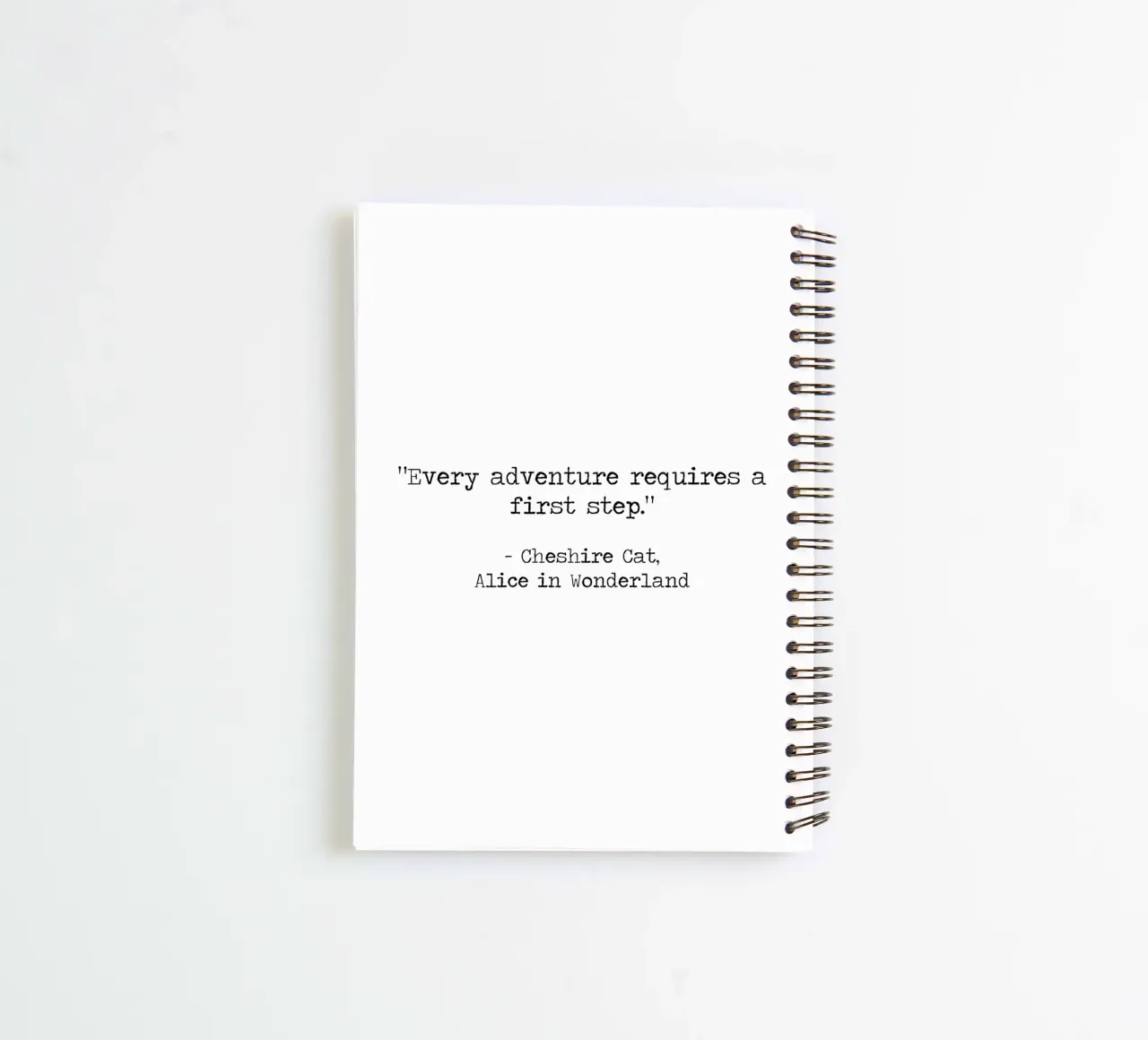 Every Adventure Requires a First Step - Alice in Wonderland spiral notebook by Summer Soul Co. - Quotes