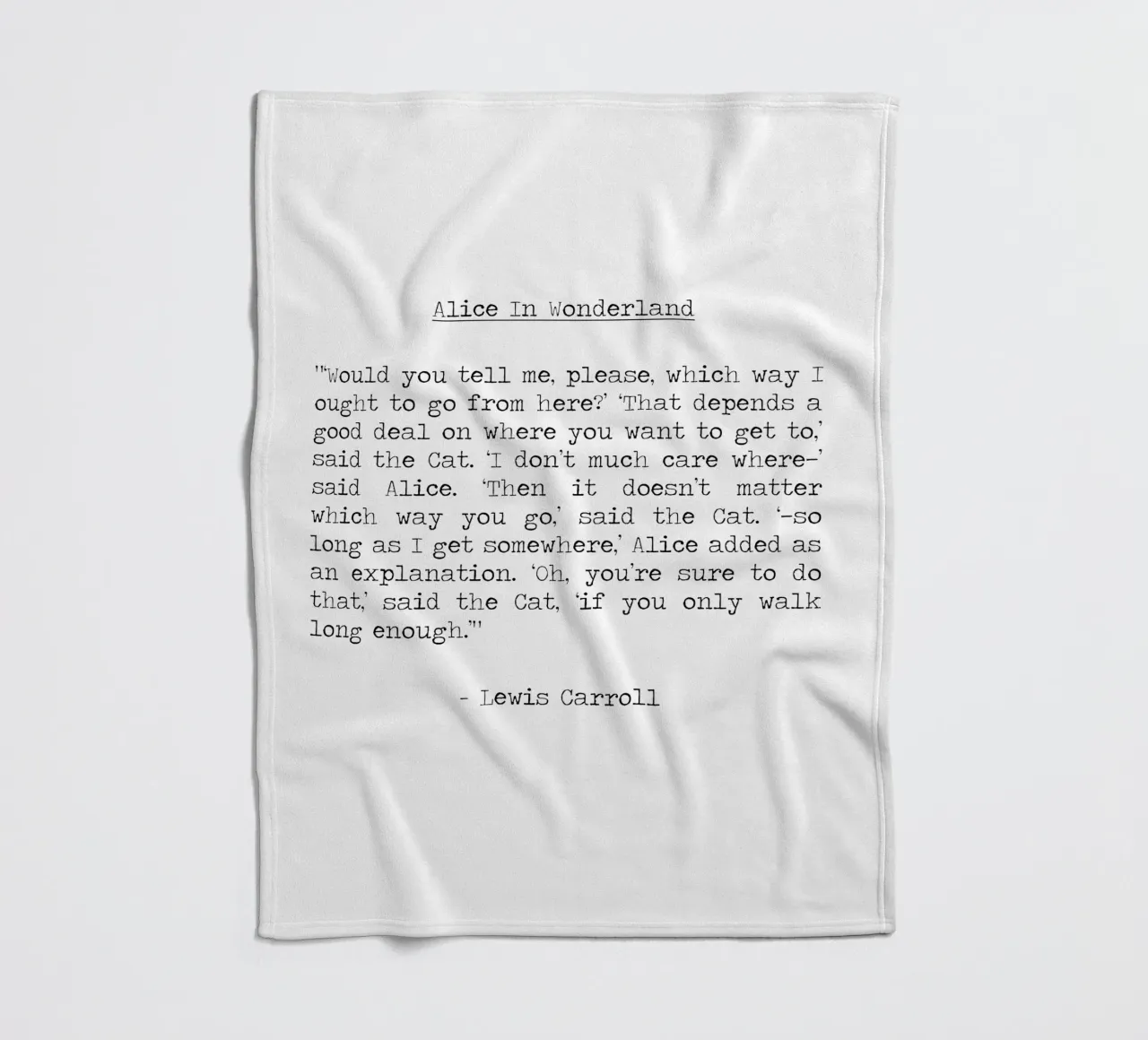It doesn't matter which way you go Cheshire Cat Alice quote fleece blanket by Summer Soul Co. - Quotes