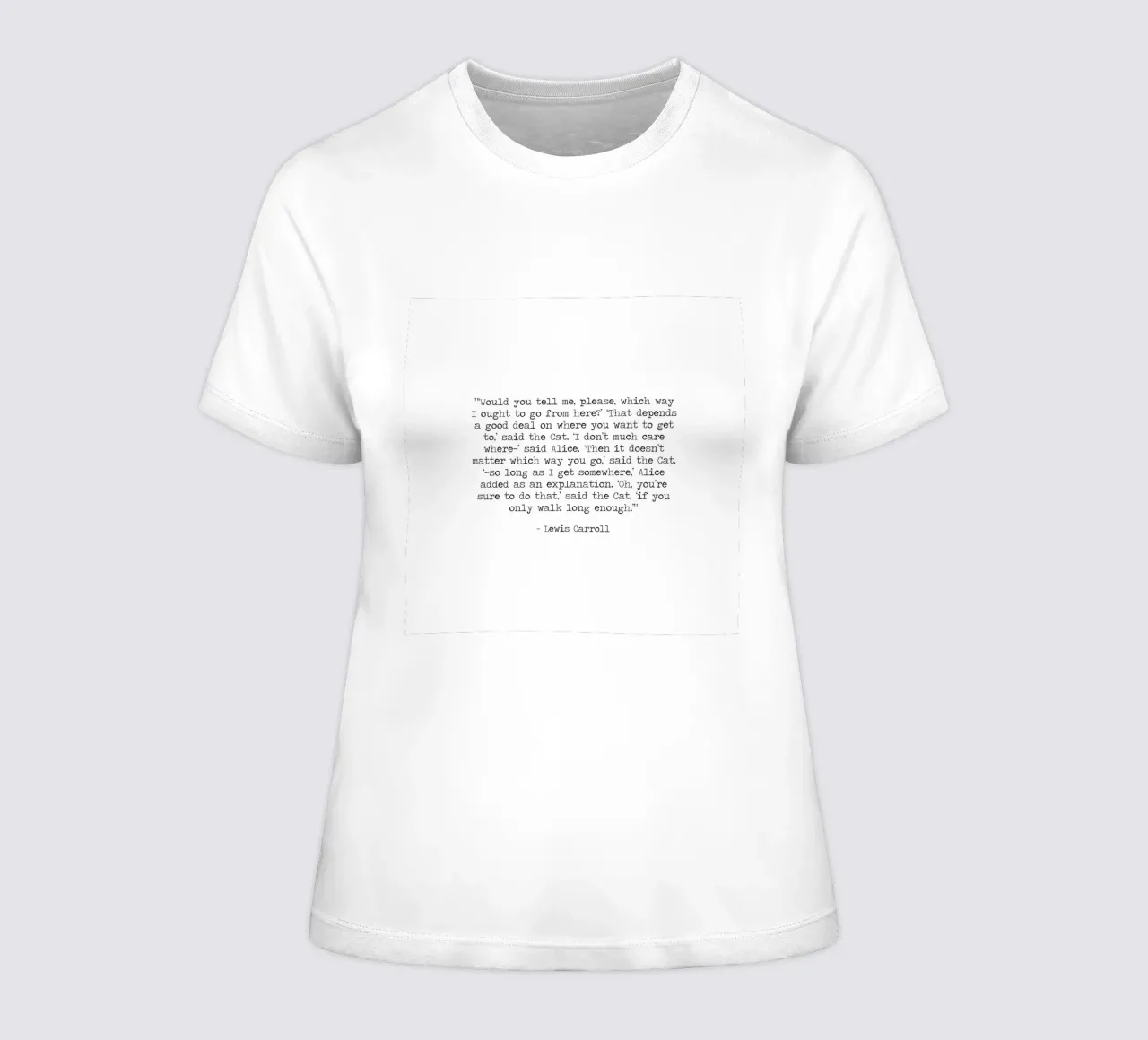 It doesn't matter which way you go -Cheshire Cat Alice Quote women's fitted t-shirt by Summer Soul Co. - Quotes