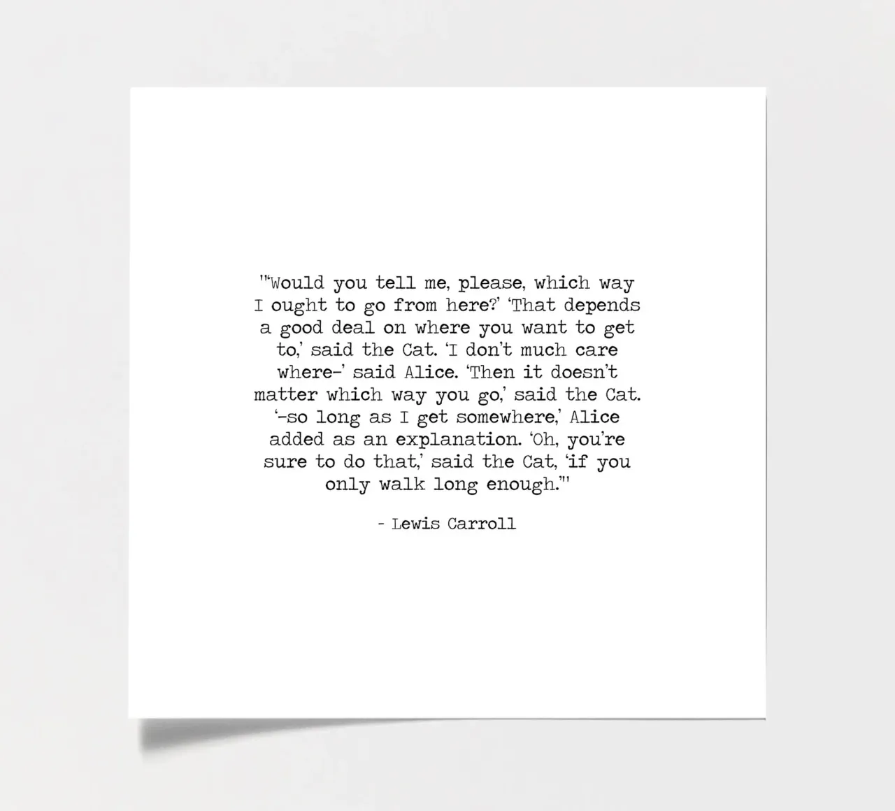 It doesn't matter which way you go -Cheshire Cat Alice Quote sticker sheet by Summer Soul Co. - Quotes