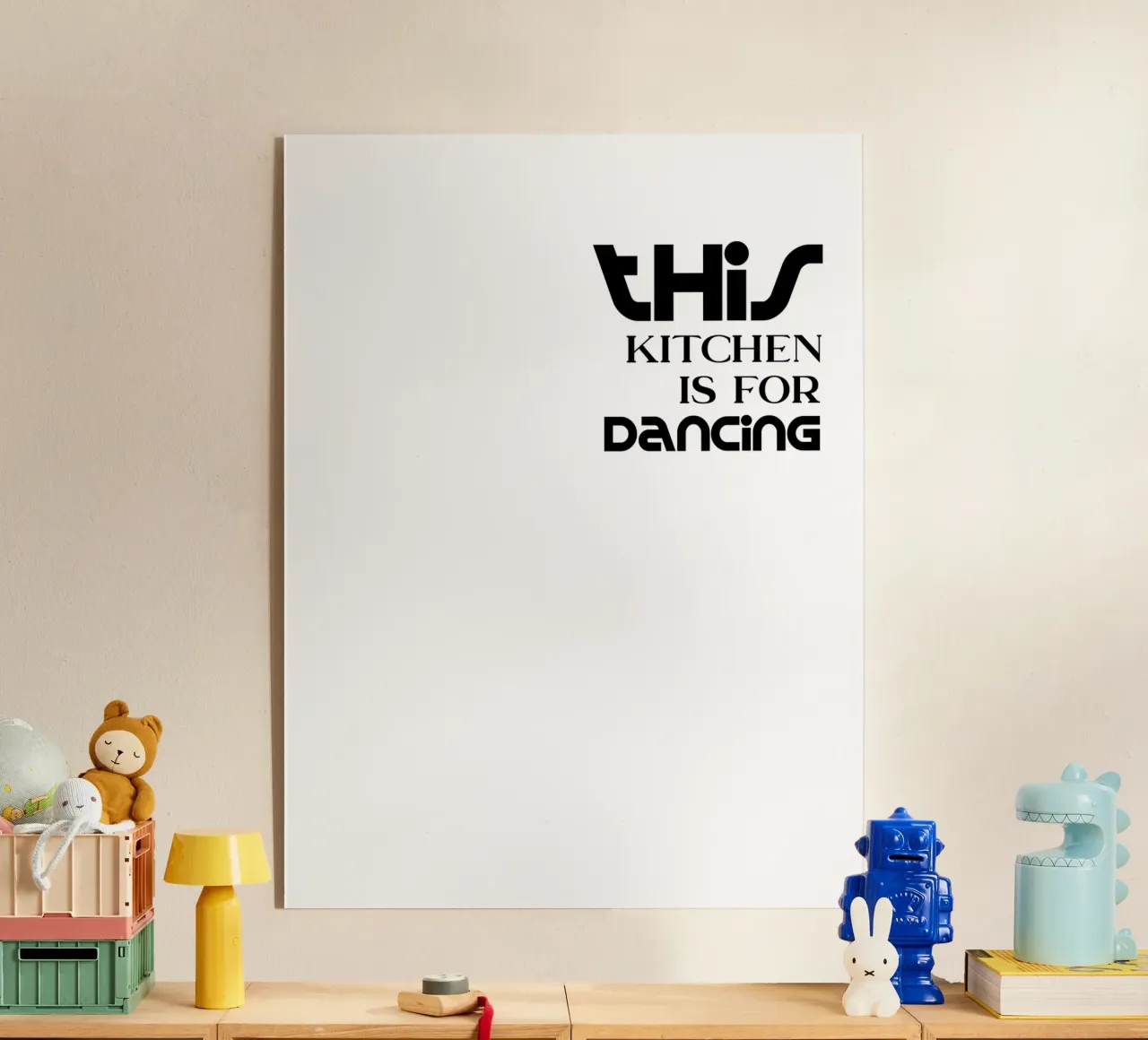 Questa cucina è per ballare Semplice tipografia minimalista plexiglass da YV TYPOGRAPHY