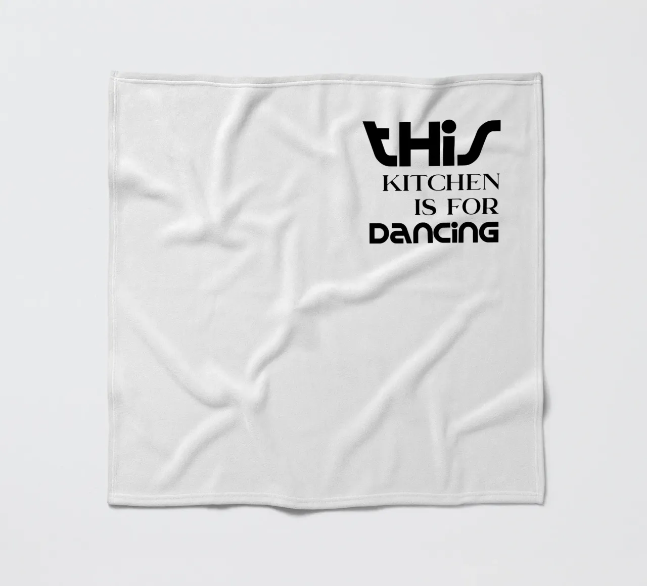 Questa cucina è per ballare Semplice tipografia minimalista coperta in pile da YV TYPOGRAPHY