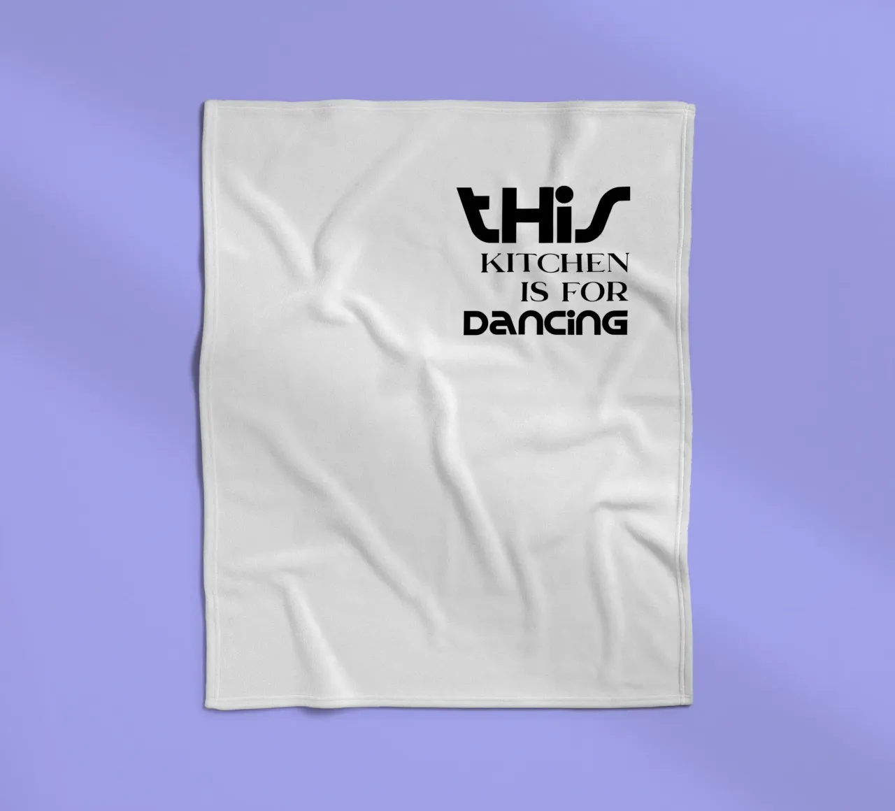Questa cucina è per ballare Semplice tipografia minimalista coperta in pile da YV TYPOGRAPHY