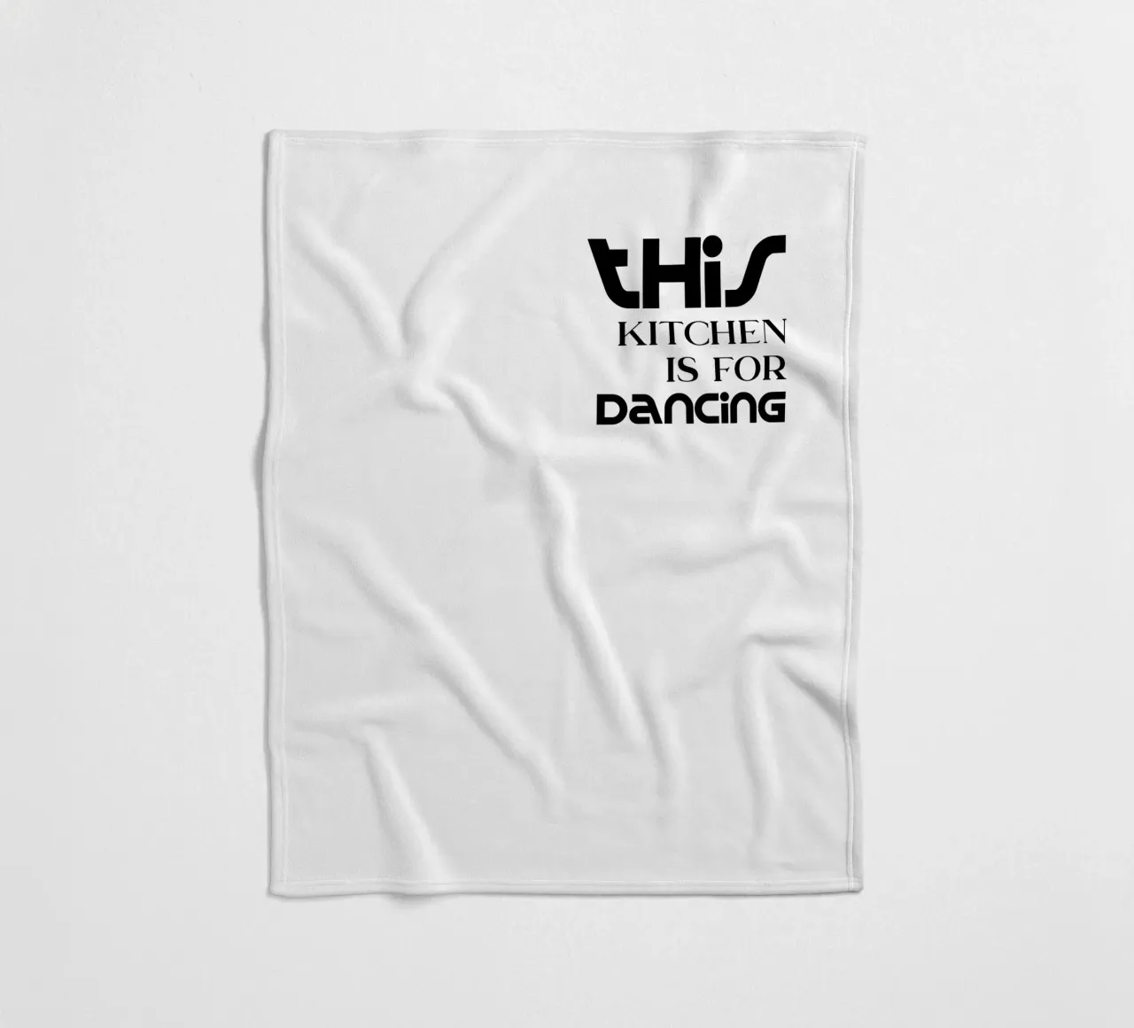 Questa cucina è per ballare Semplice tipografia minimalista coperta in pile da YV TYPOGRAPHY
