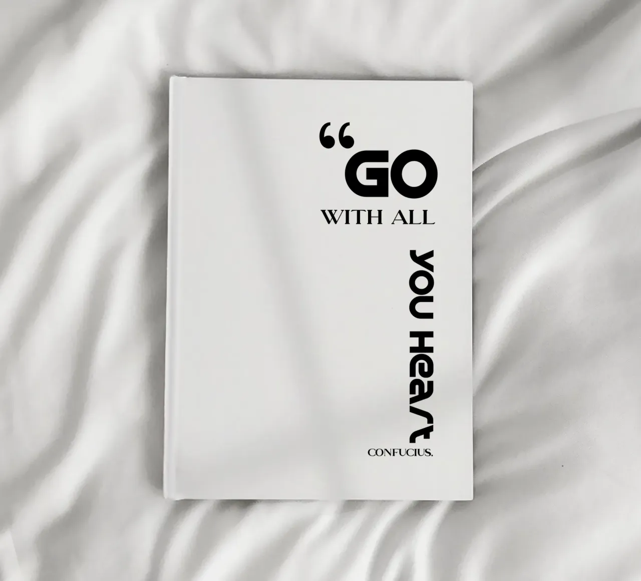 Go With All You Heart Typographie moderne et minimaliste carnet de notes de YV TYPOGRAPHY