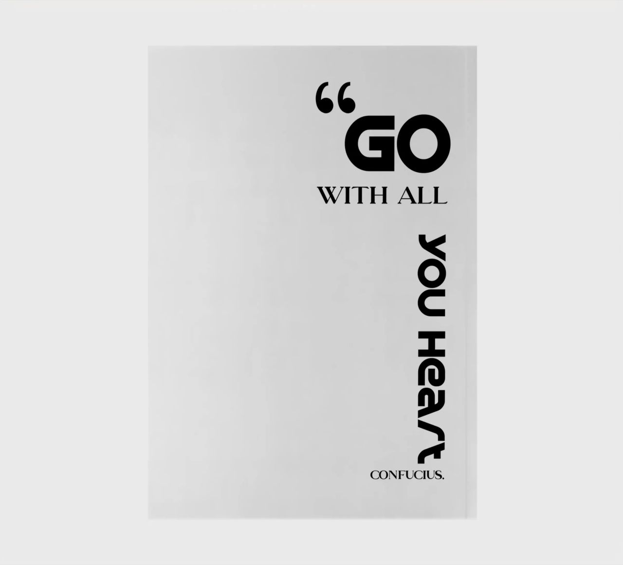 Go With All You Heart Modern Minimalist Typography notebook by YV TYPOGRAPHY