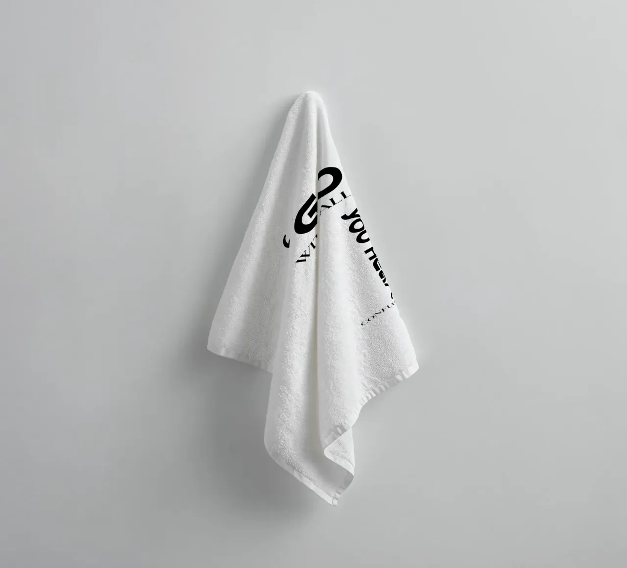 Go With All You Heart Modern Minimalist Typography Handtuch von YV TYPOGRAPHY
