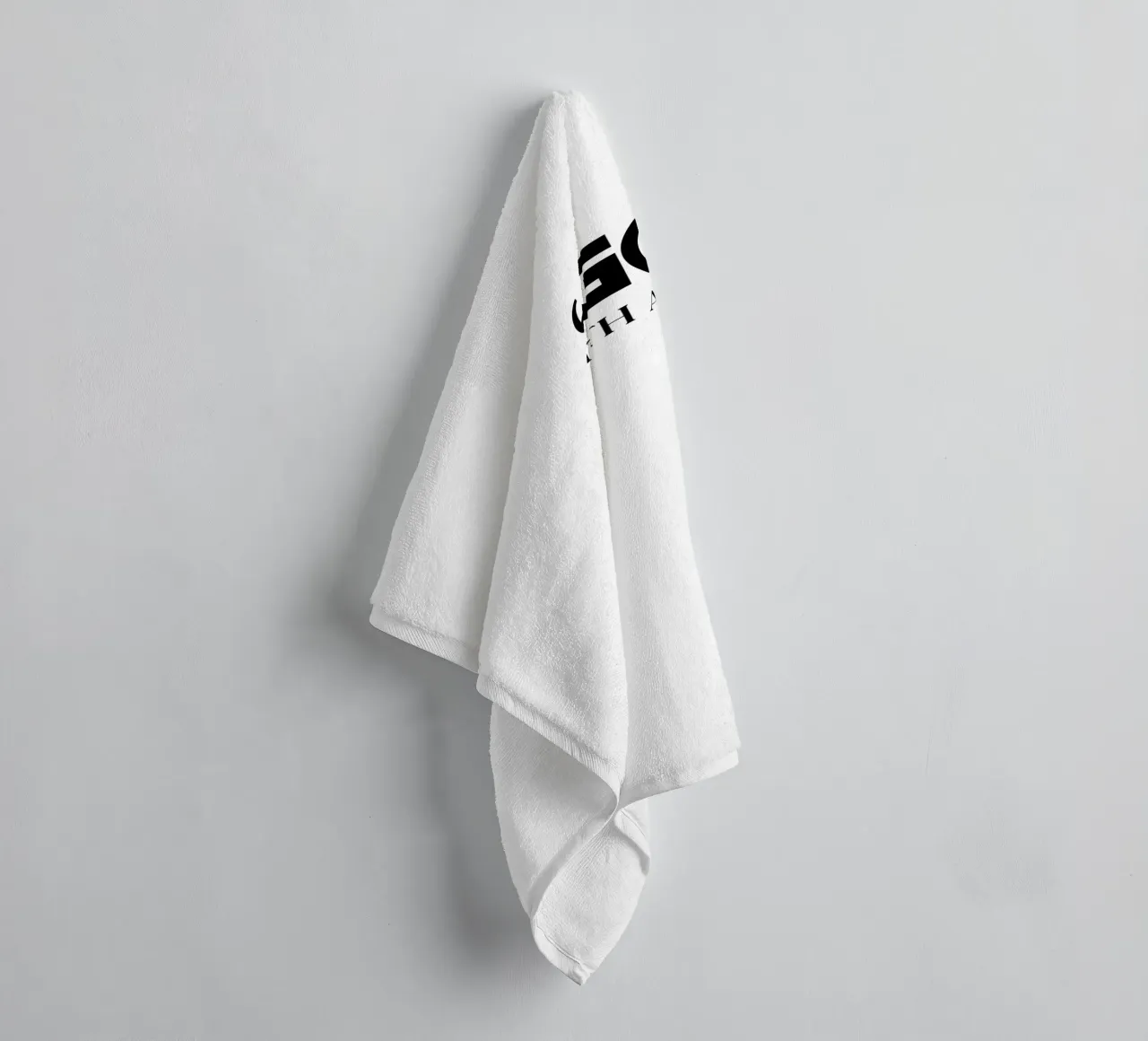 Go With All You Heart Modern Minimalist Typography towel by YV TYPOGRAPHY