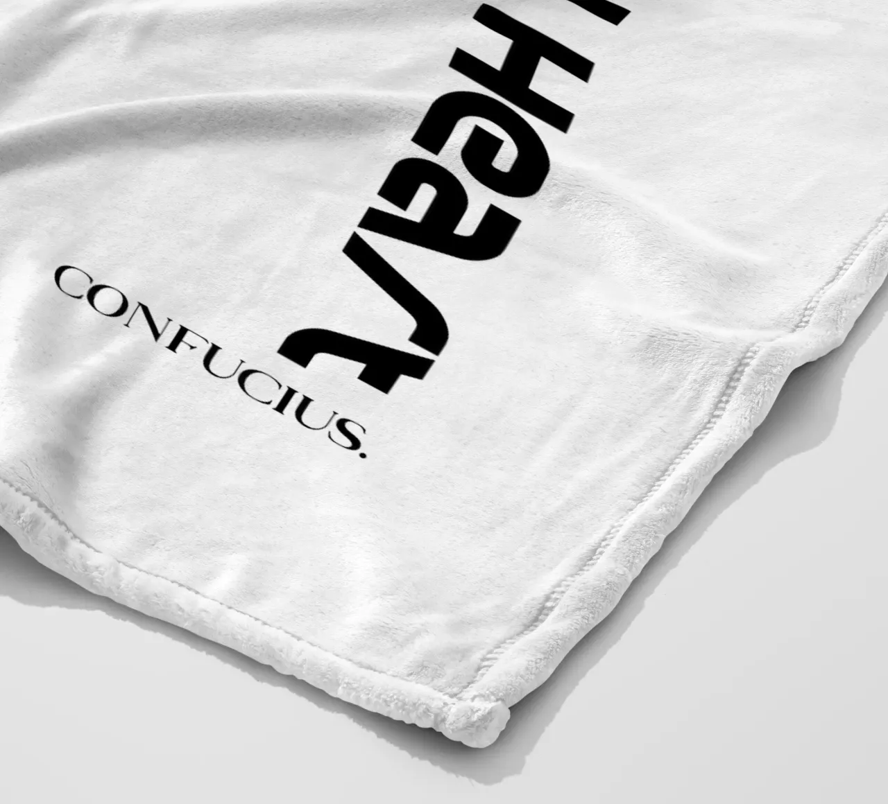 Go With All You Heart Modern Minimalist Typography Fleecedecke von YV TYPOGRAPHY