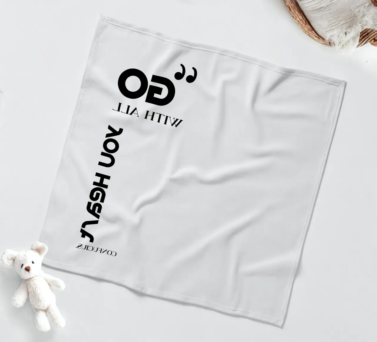 Go With All You Heart Modern Minimalist Typography Fleecedecke von YV TYPOGRAPHY