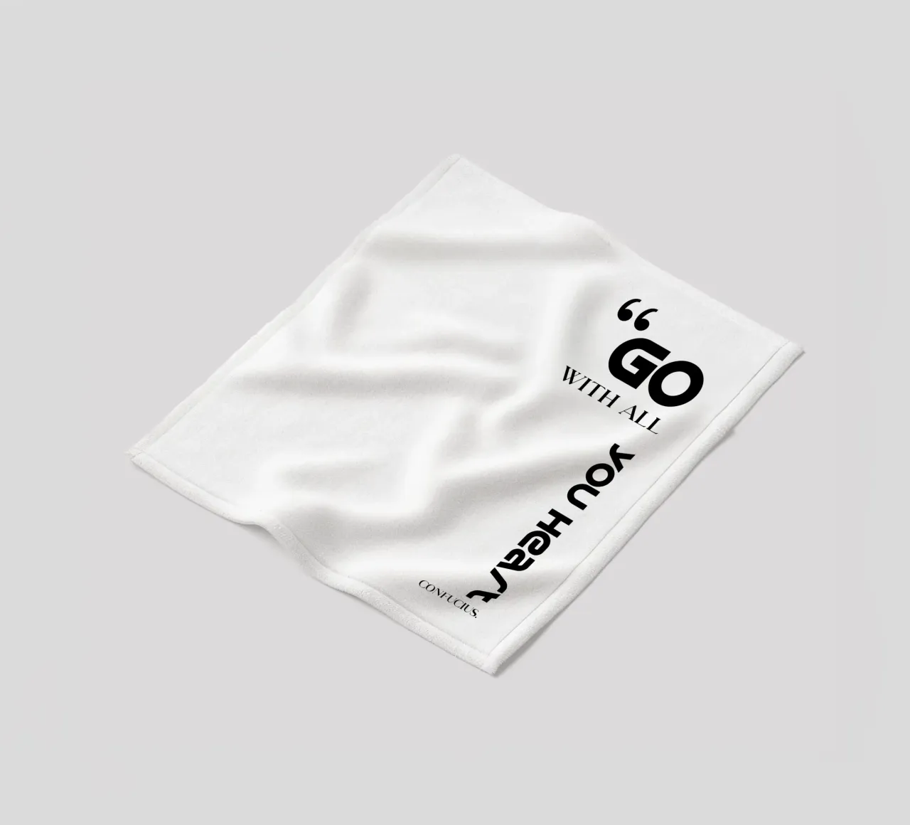 Go With All You Heart Modern Minimalist Typography Fleecedecke von YV TYPOGRAPHY