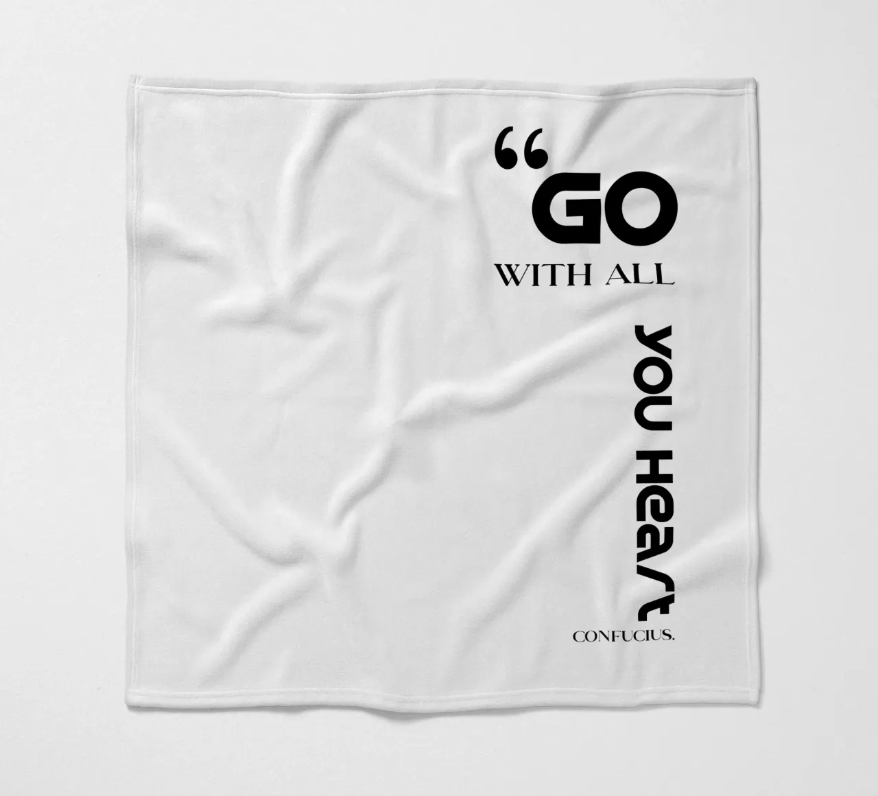Go With All You Heart Modern Minimalist Typography Fleecedecke von YV TYPOGRAPHY
