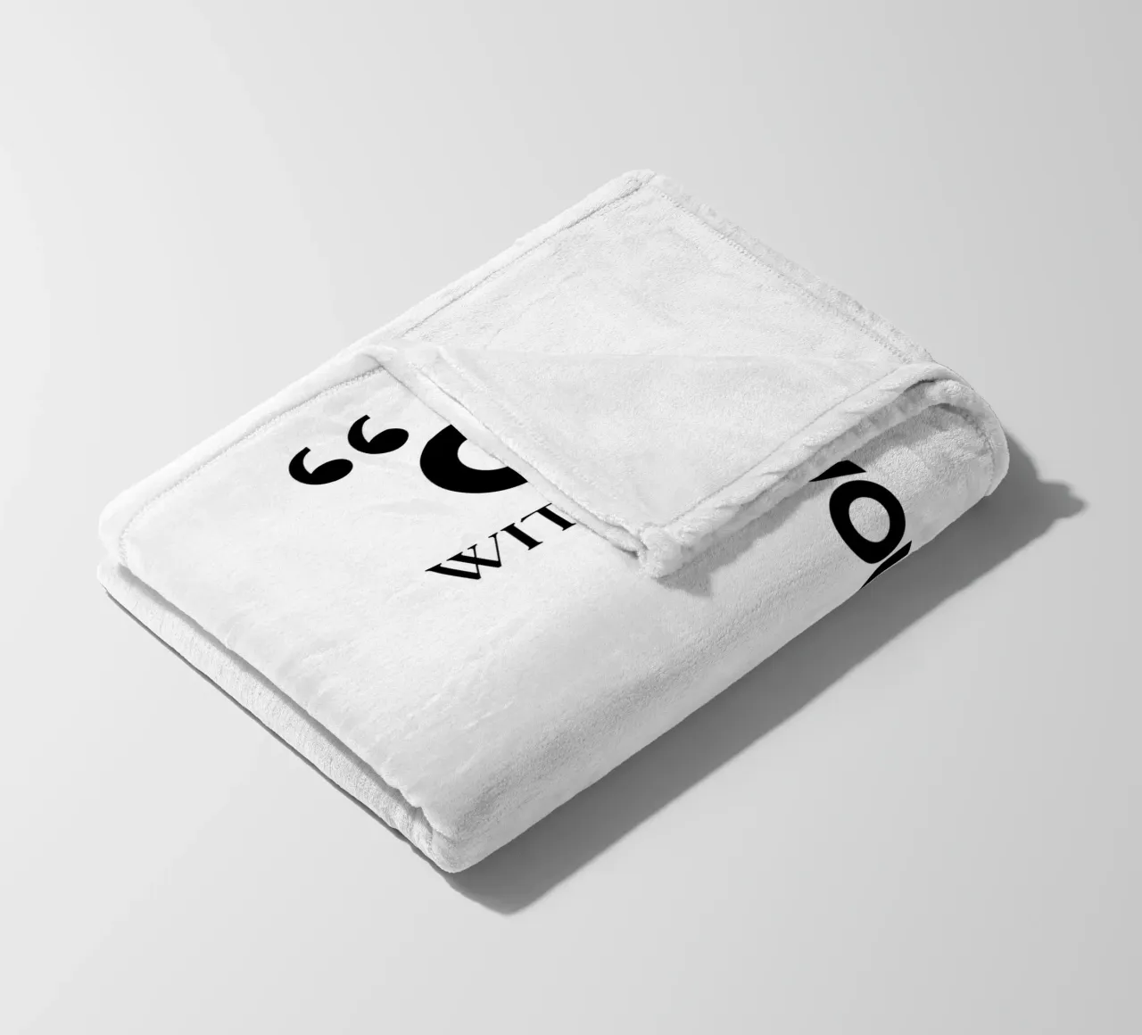 Go With All You Heart Modern Minimalist Typography Fleecedecke von YV TYPOGRAPHY