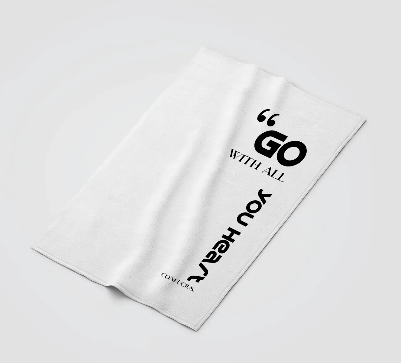 Go With All You Heart Modern Minimalist Typography Fleecedecke von YV TYPOGRAPHY