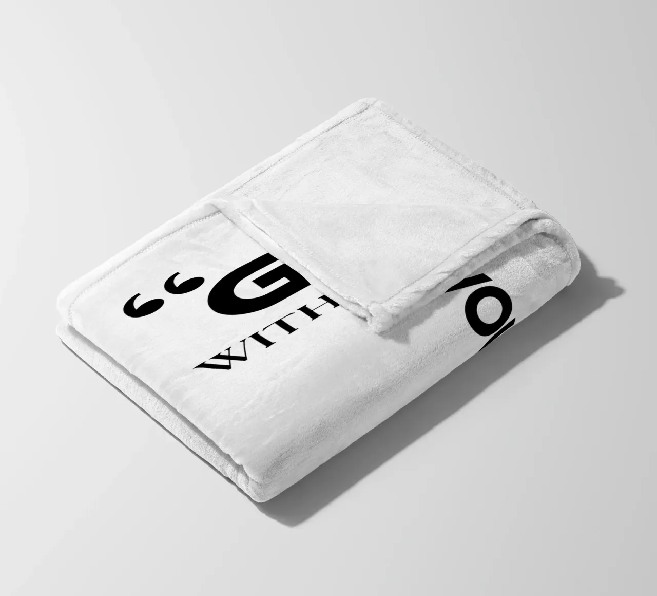 Go With All You Heart Modern Minimalist Typography Fleecedecke von YV TYPOGRAPHY