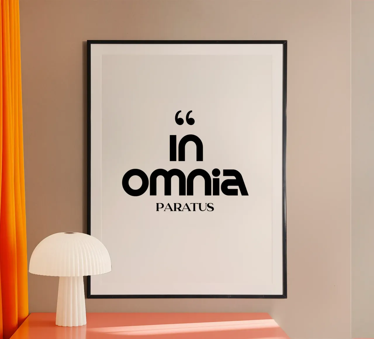 In Omnia Paratus Modern Minimalist Typography Hahnemühle von YV TYPOGRAPHY