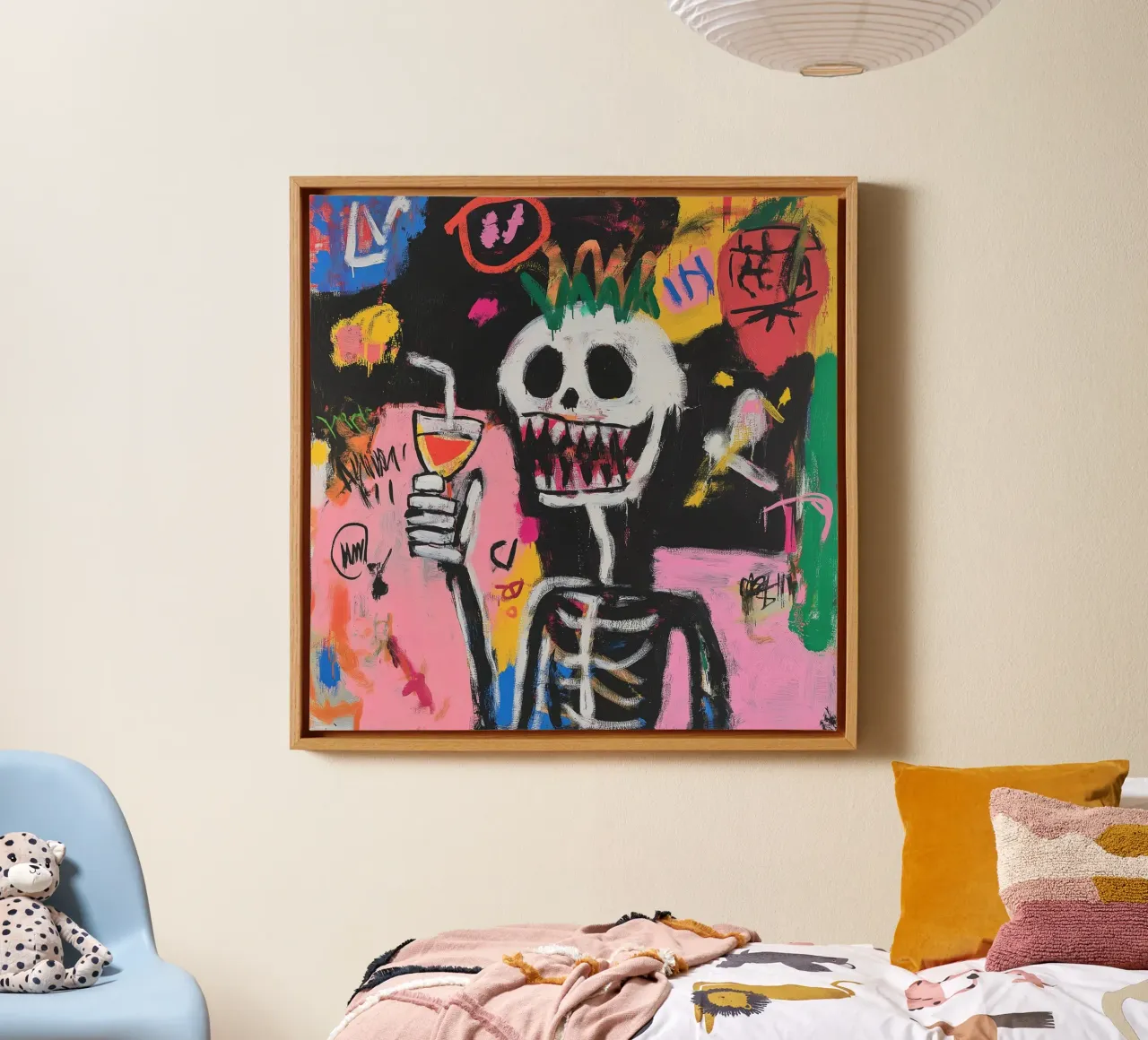 Drankjes en botten canvas met Baklijst van Art Center