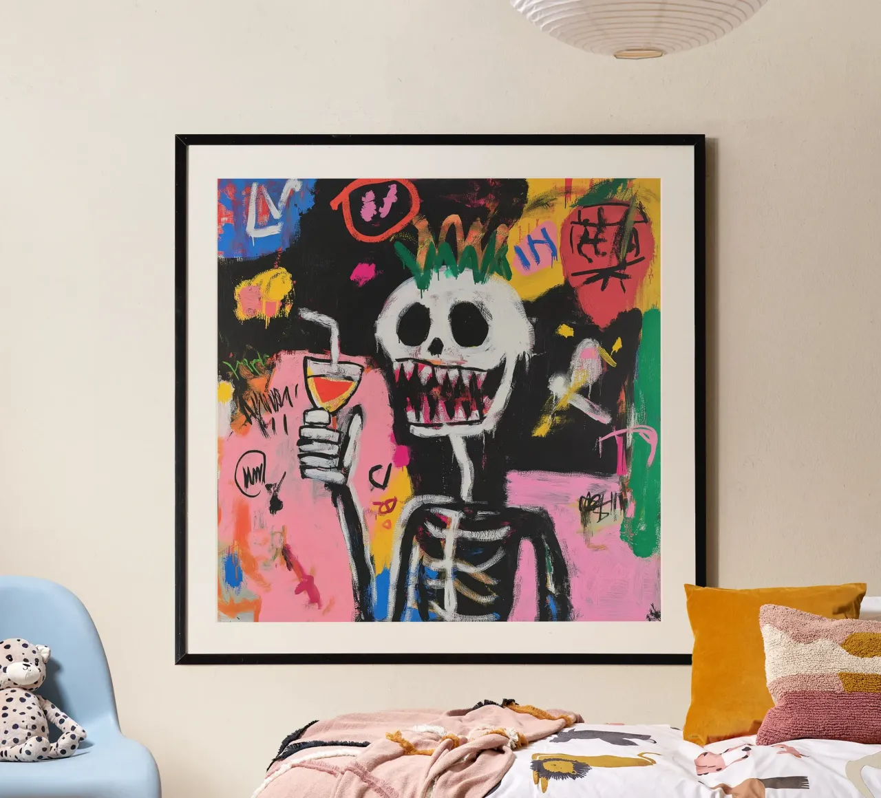 Bevande e ossa poster con telaio in plastica da Art Center