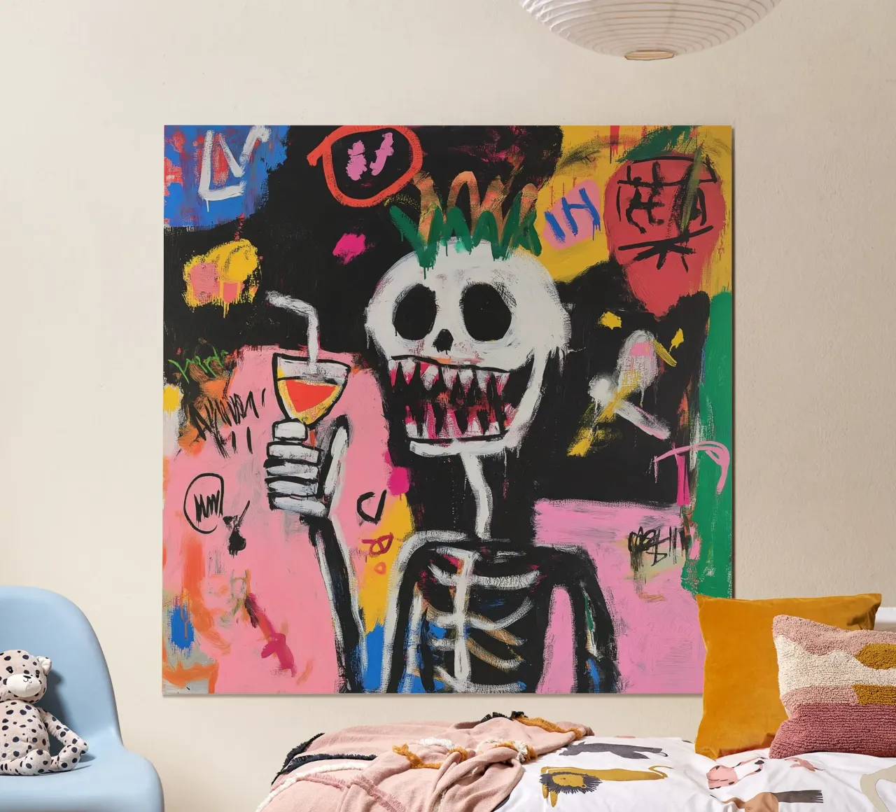Bevande e ossa poster con telaio in plastica da Art Center
