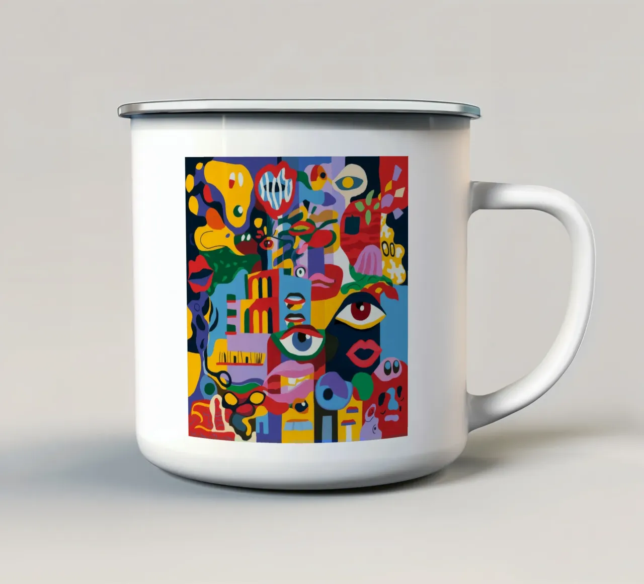 Visione surreale tazza in smalto da Monarco Virtuoso
