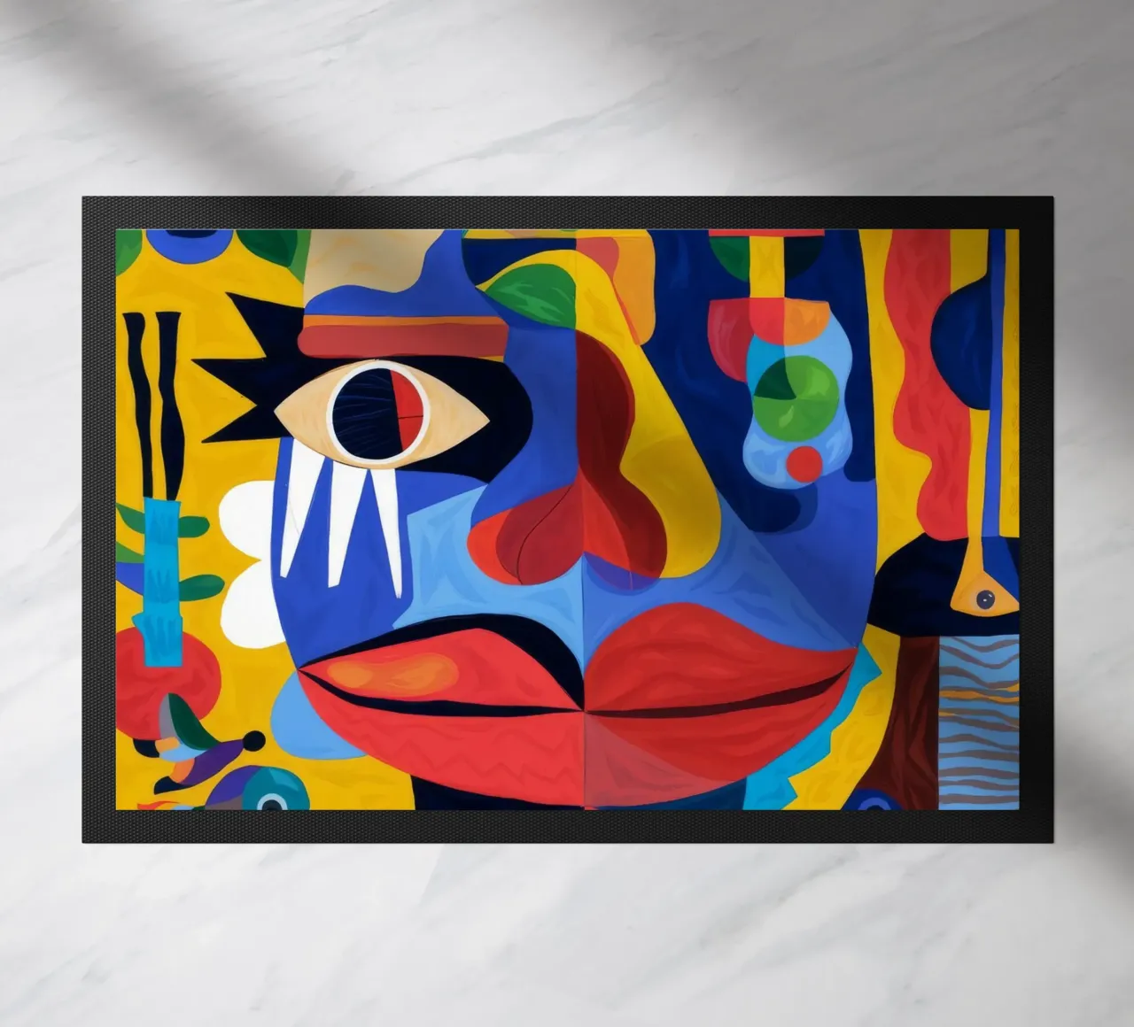 Fragmented Faces doormat by Monarco Virtuoso