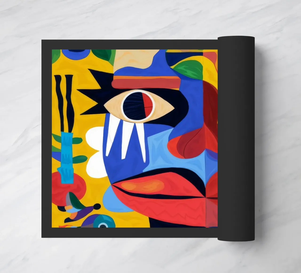 Fragmented Faces doormat by Monarco Virtuoso