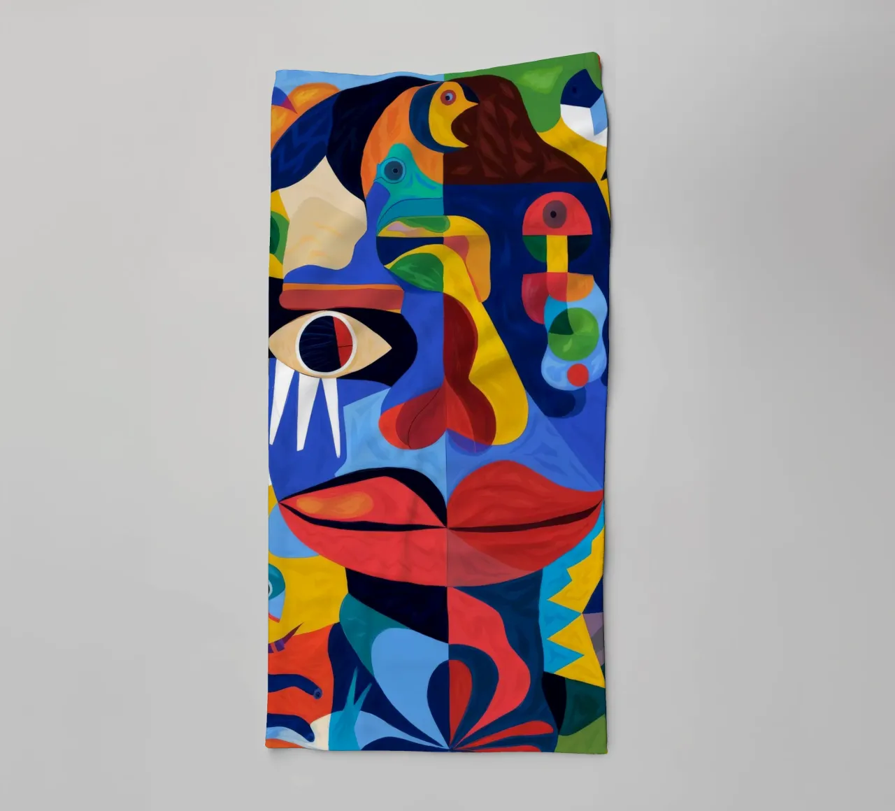 Fragmented Faces towel by Monarco Virtuoso