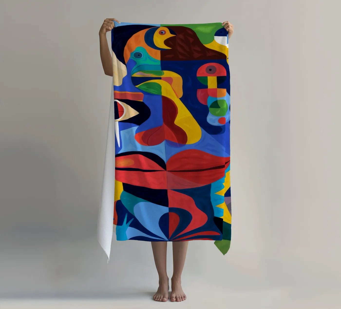 Volti frammentati telo mare da Monarco Virtuoso