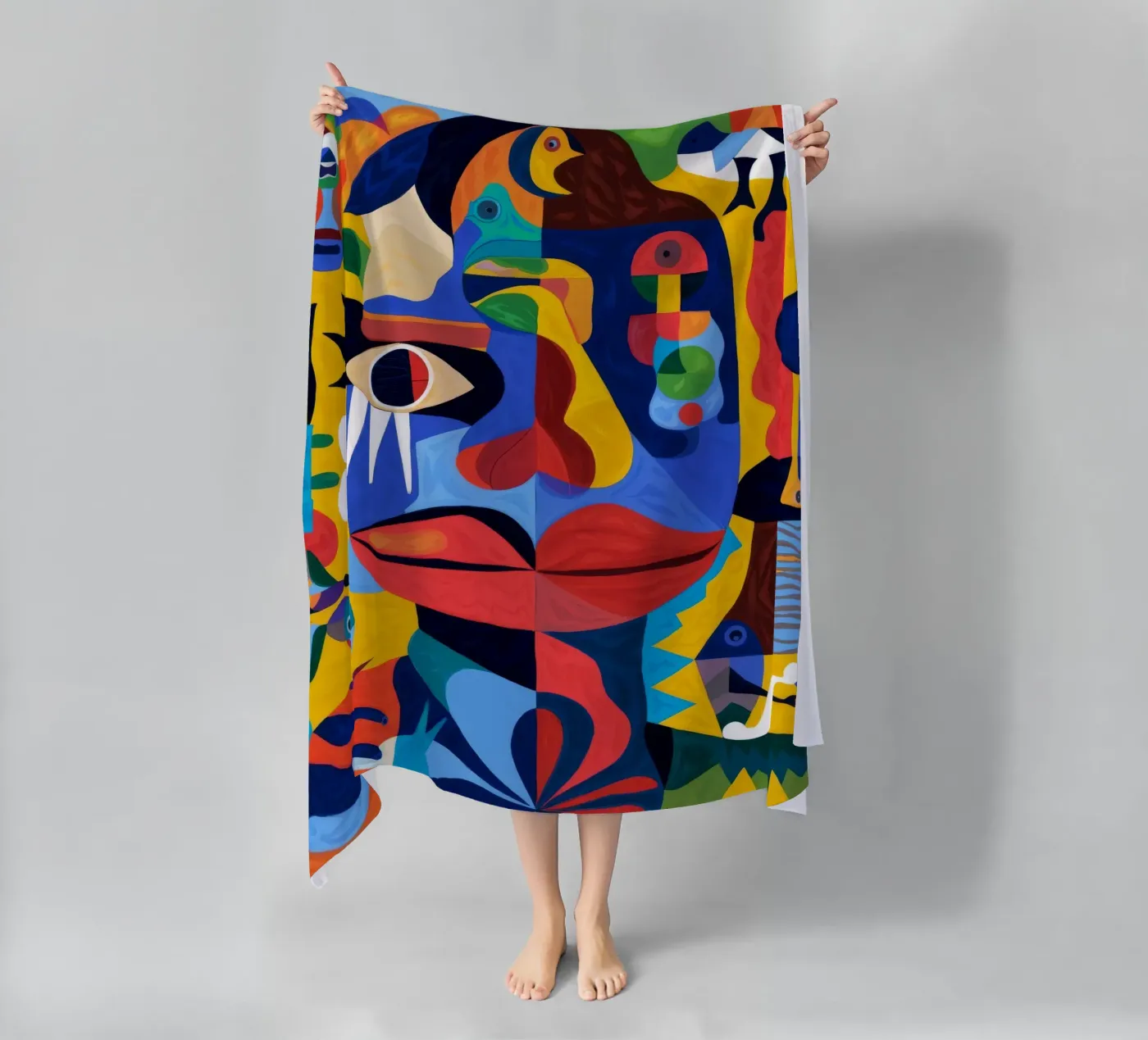 Volti frammentati telo mare da Monarco Virtuoso