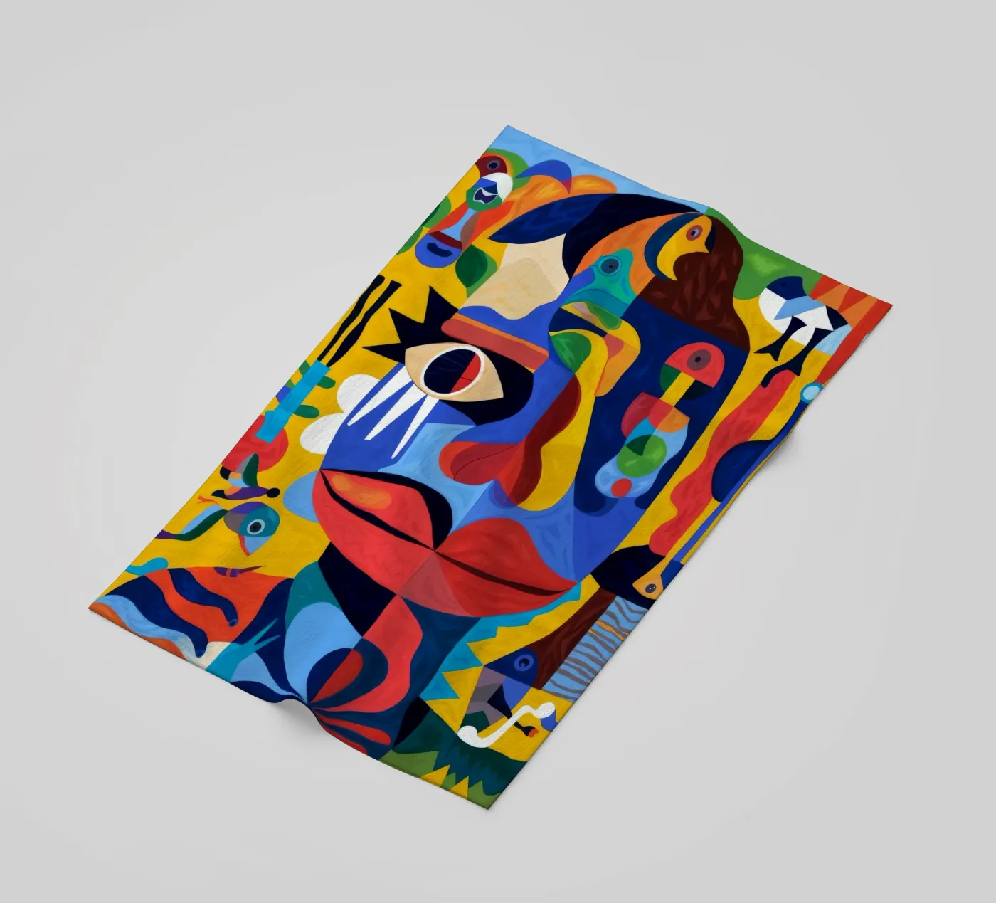 Volti frammentati telo mare da Monarco Virtuoso