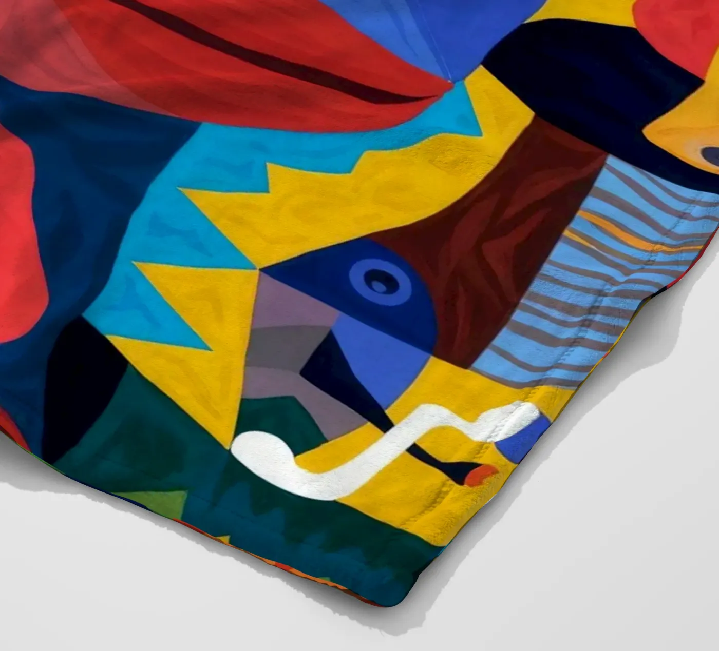 Fragmented Faces fleece blanket by Monarco Virtuoso