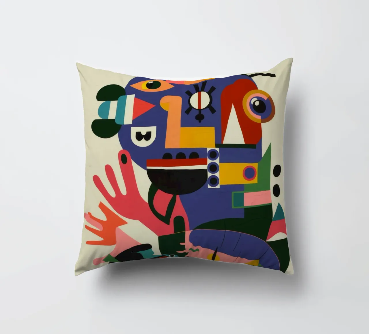 Abstract Portrait decorative cushion by Monarco Virtuoso