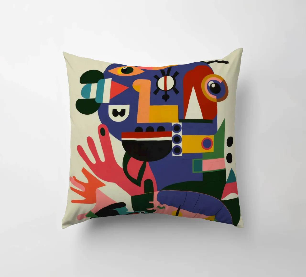 Abstract Portrait decorative cushion by Monarco Virtuoso