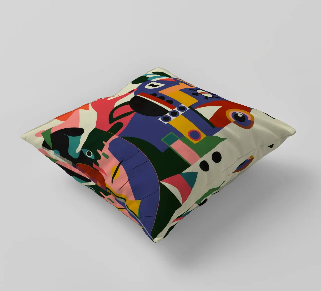Abstract Portrait decorative cushion by Monarco Virtuoso