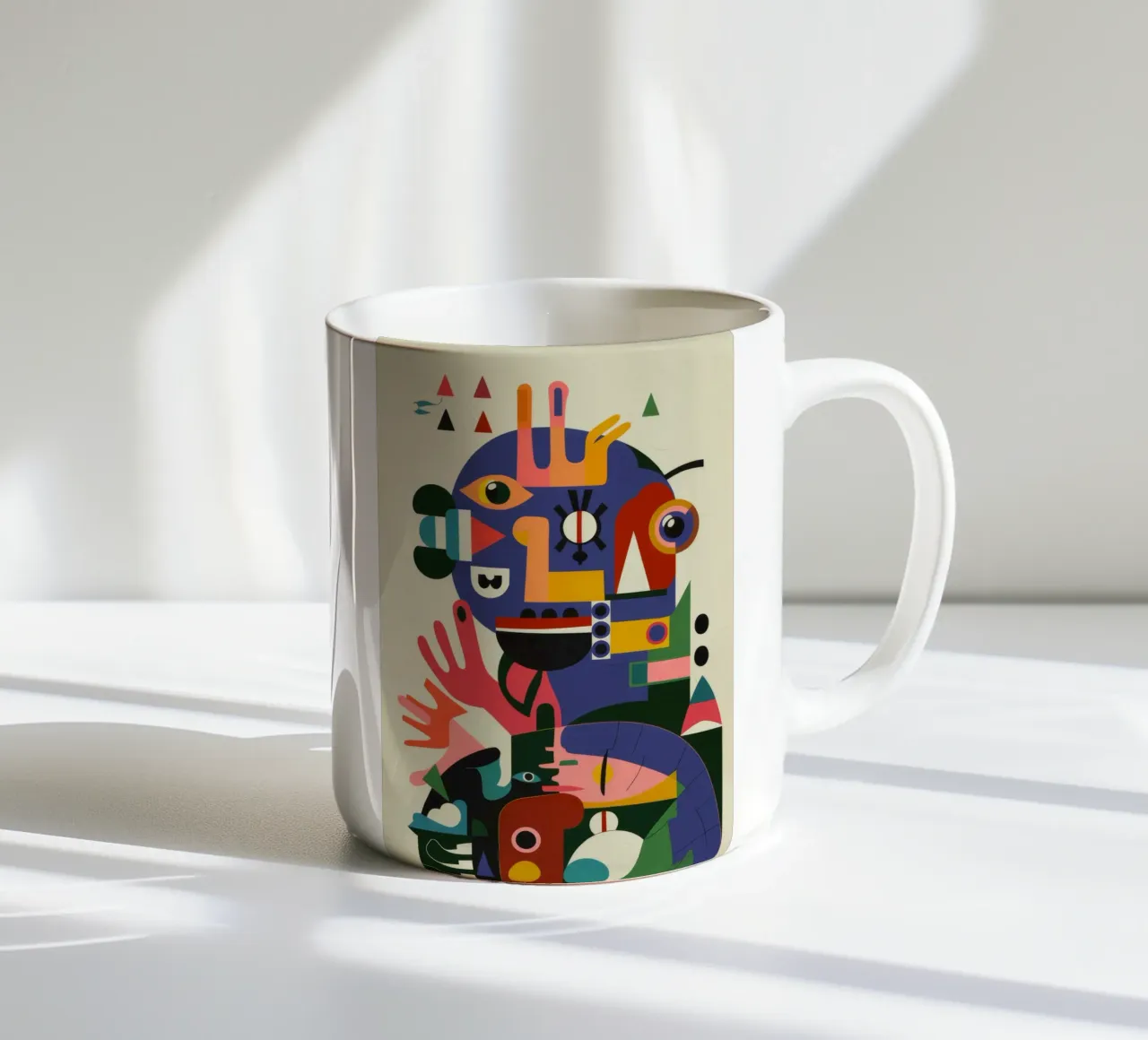 Abstract Portrait ceramic mug by Monarco Virtuoso