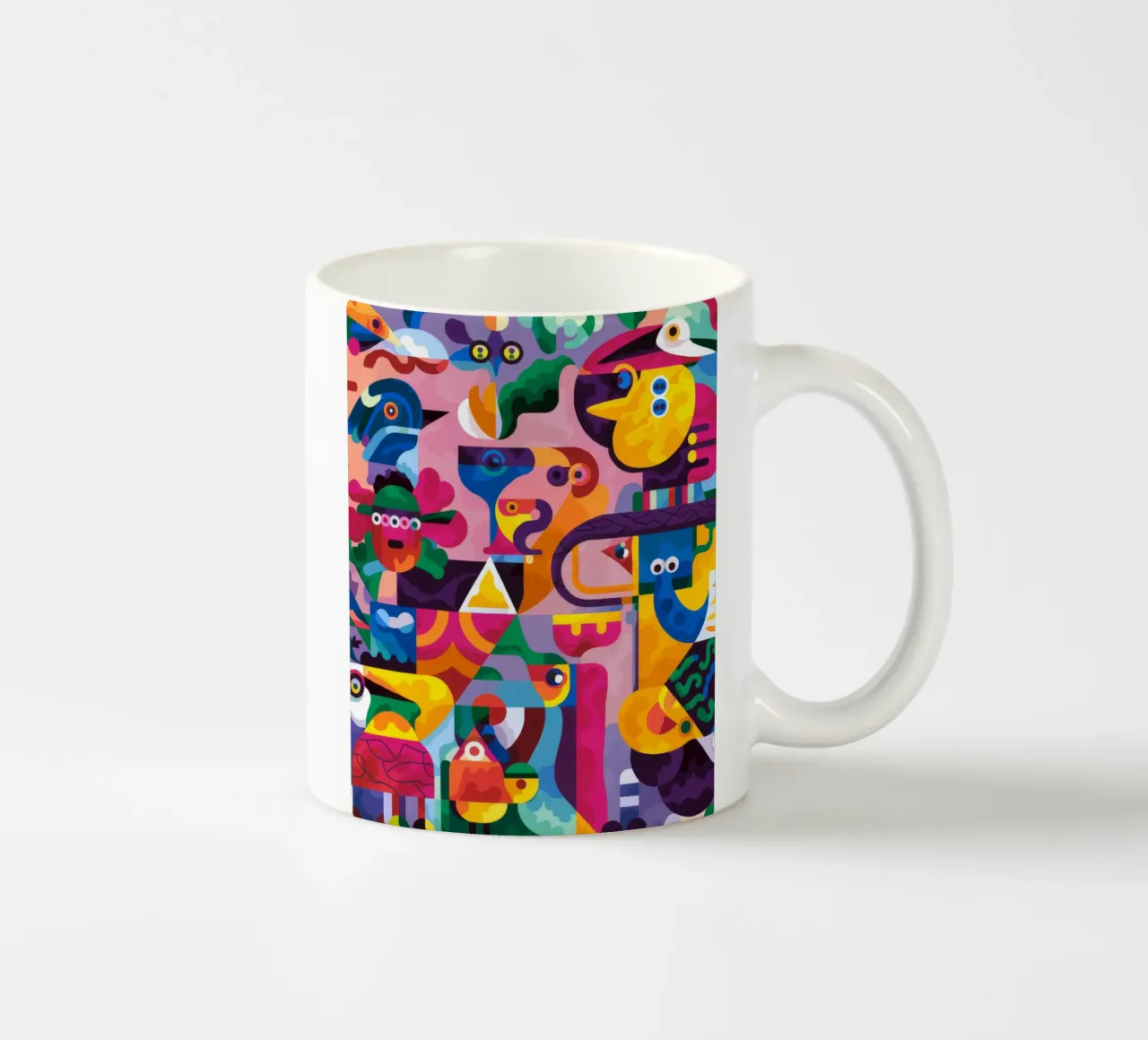Vibrant Puzzle ceramic mug by Monarco Virtuoso