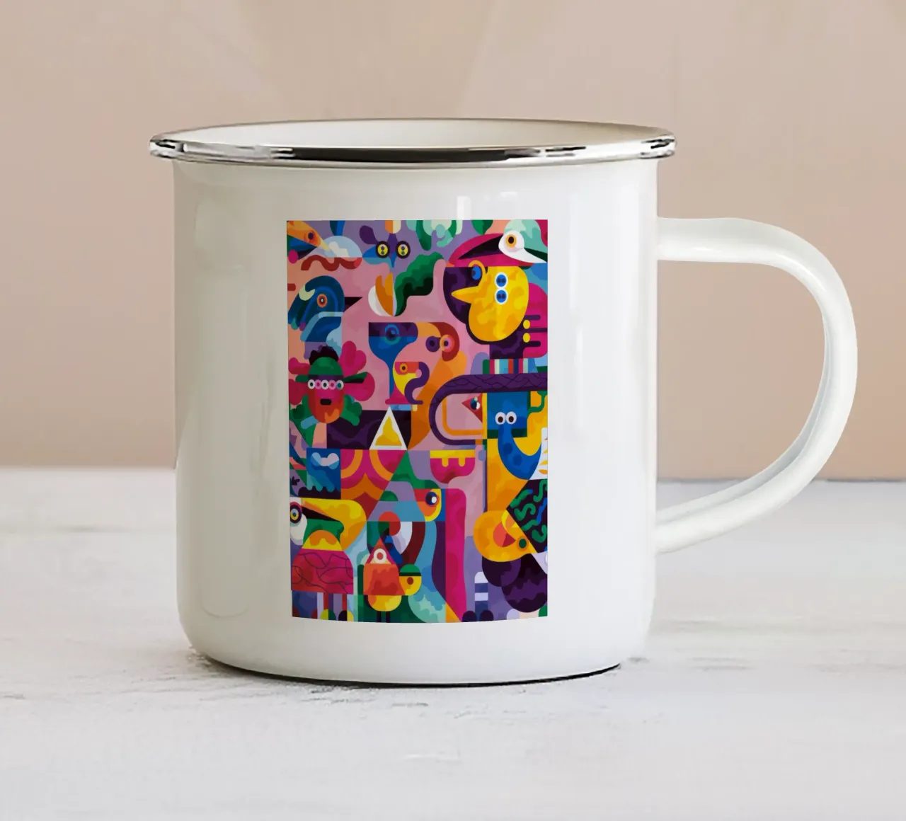 Puzzle vibrante tazza in smalto da Monarco Virtuoso