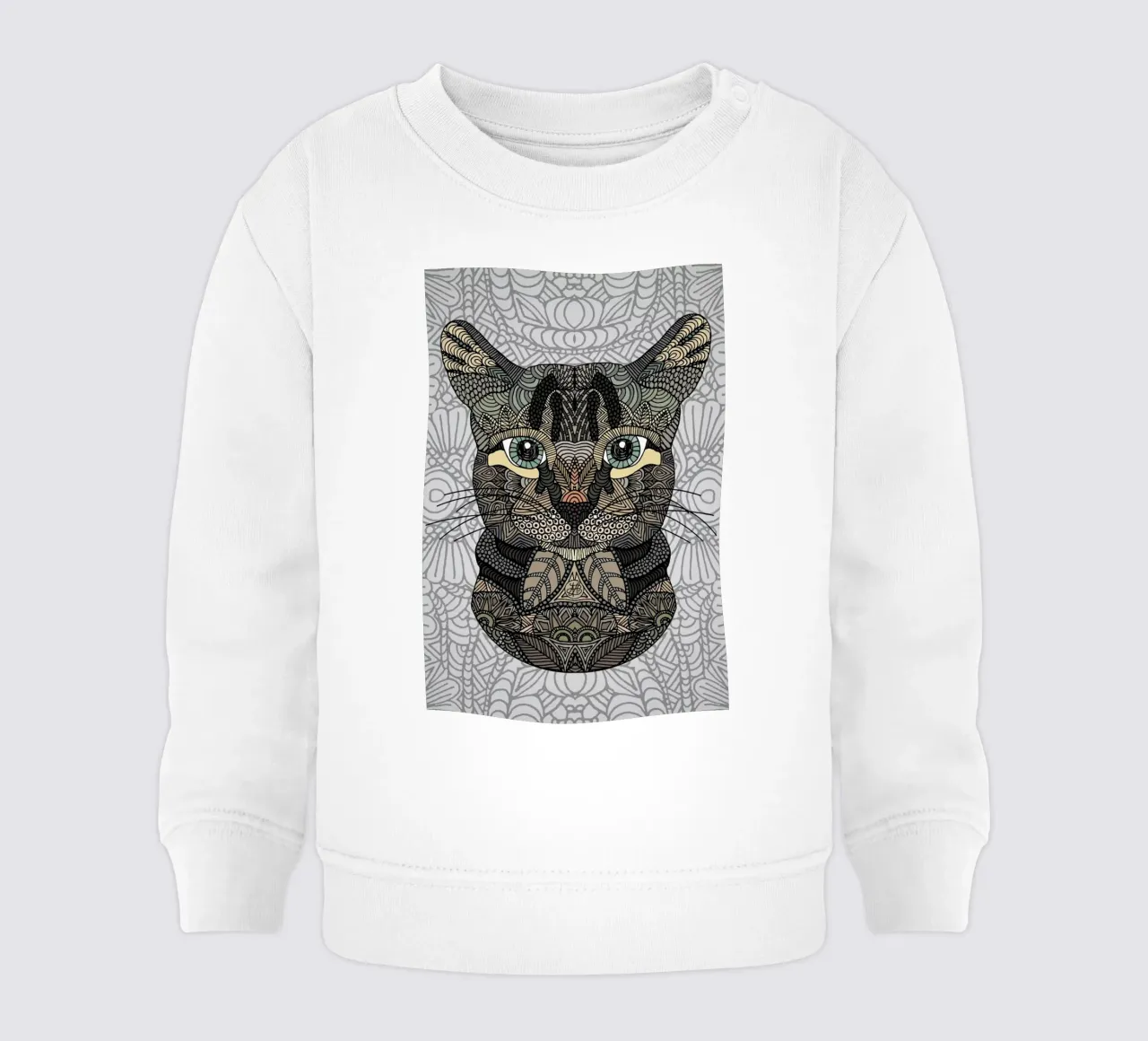 Tabby Cat baby sweatshirt van Angelika Parker