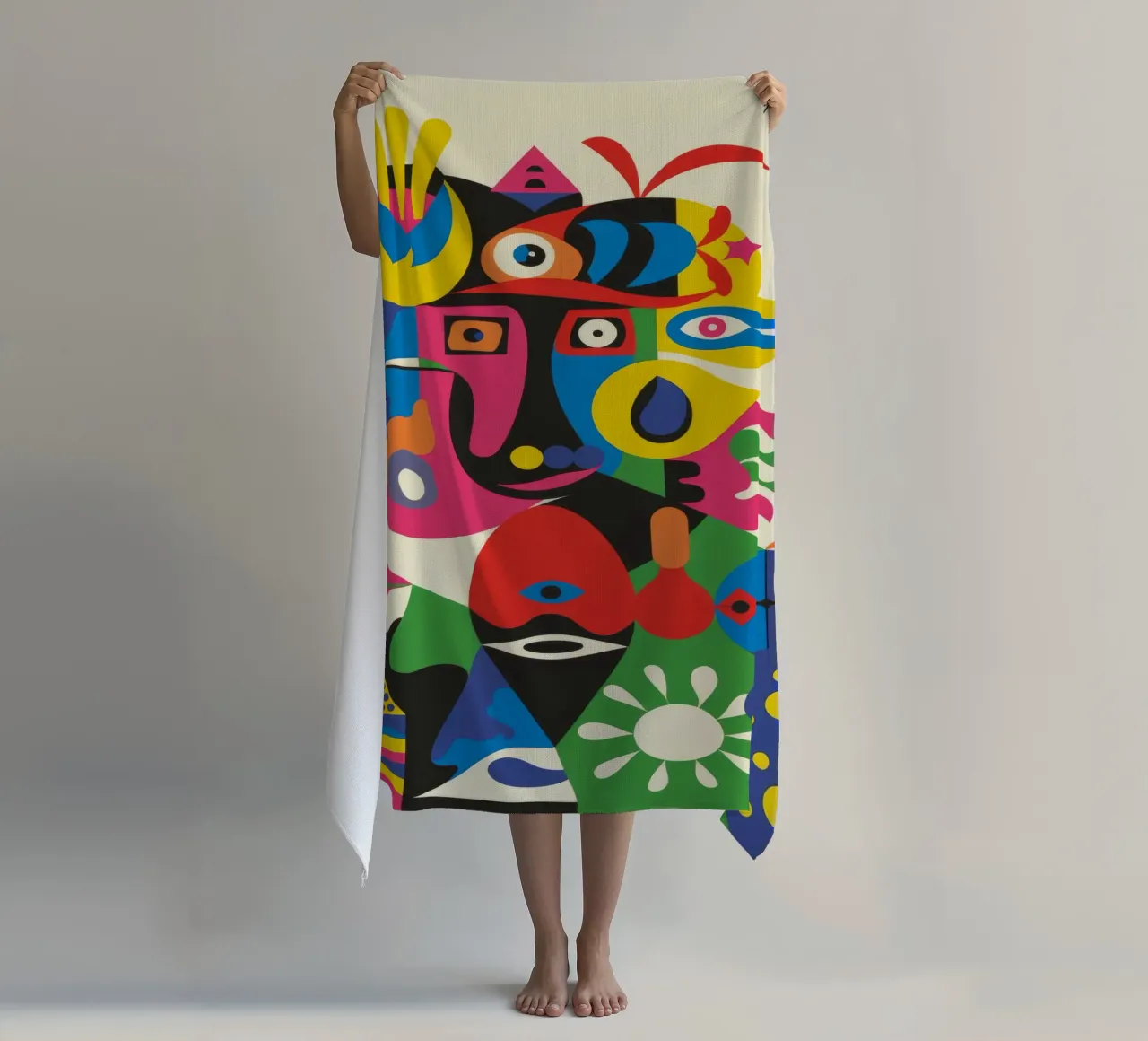 Eclectische vormen strandhanddoek van Monarco Virtuoso