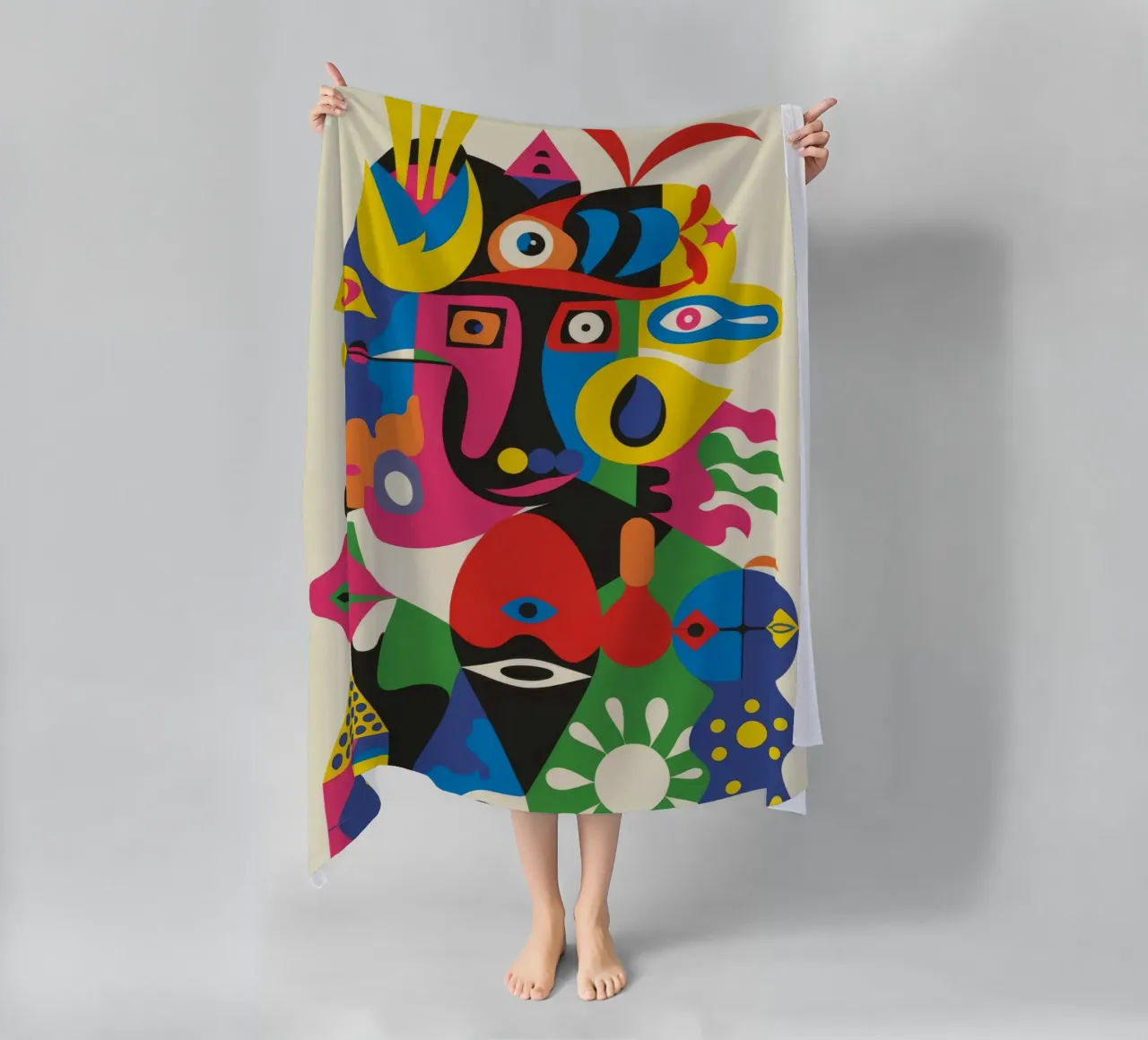 Eclectische vormen strandhanddoek van Monarco Virtuoso