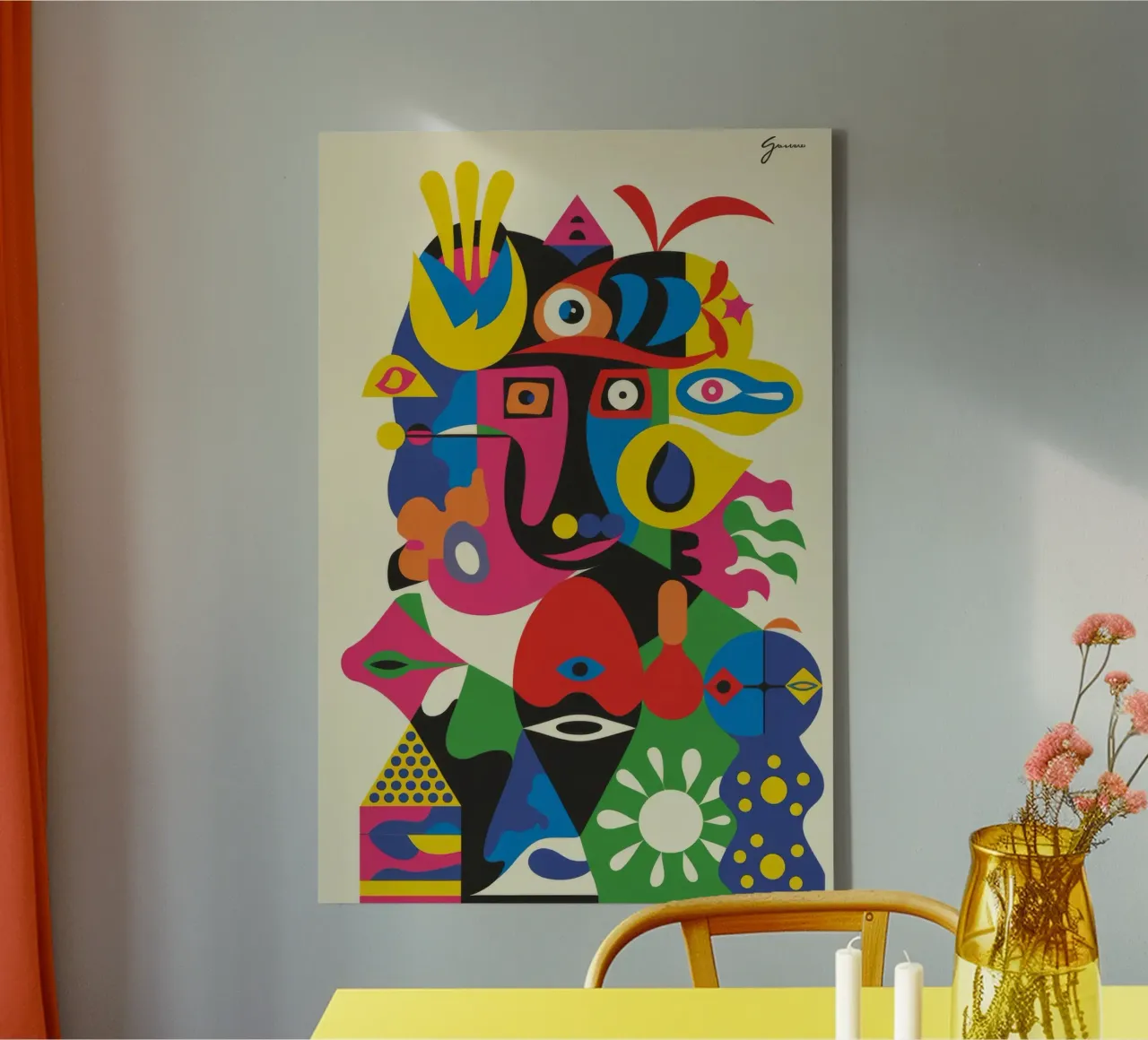 Eclectic Forms canvas with Floater frame by Monarco Virtuoso