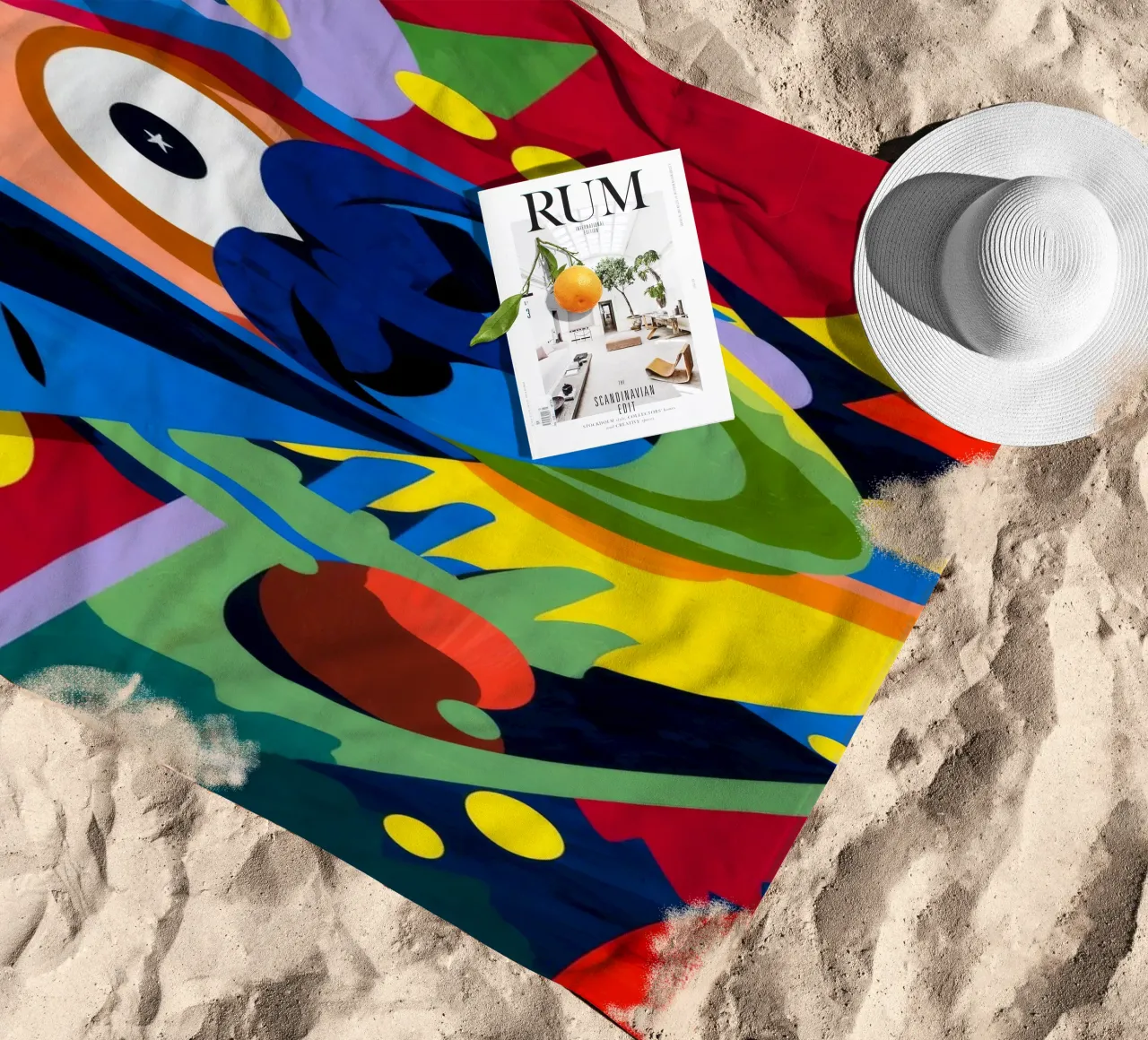 Abstract Harmony beach towel by Monarco Virtuoso