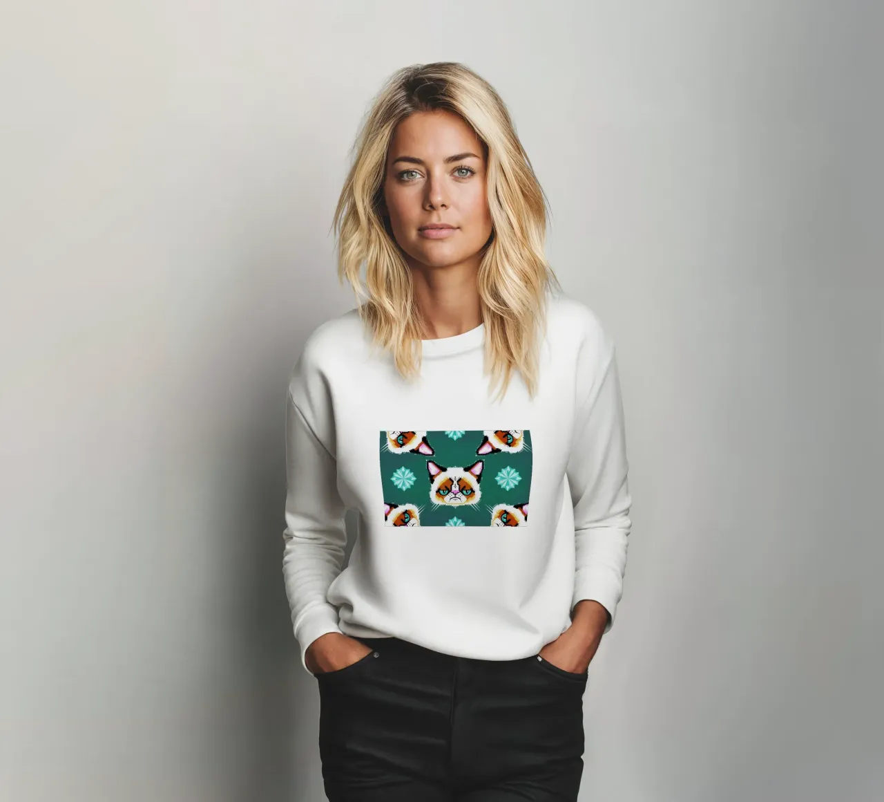 Grumpy Cat sweatshirt by Chobopop