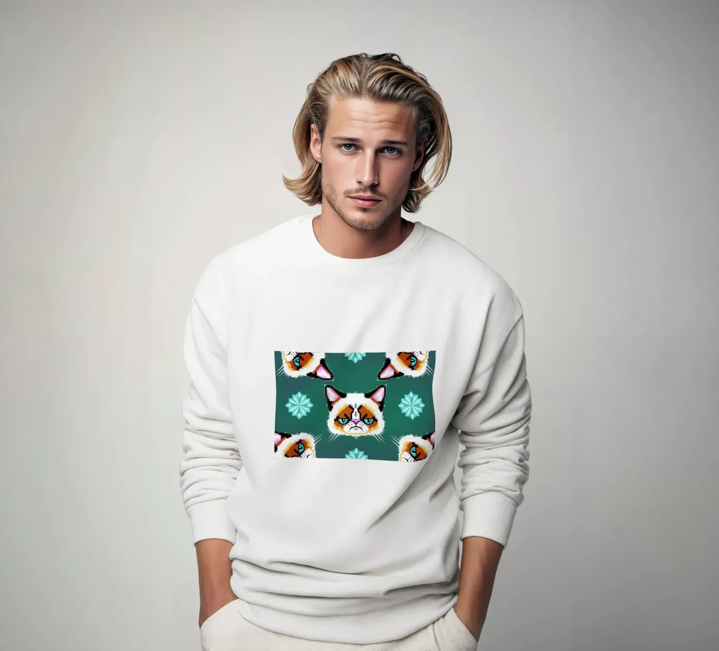 Grumpy Cat sweatshirt by Chobopop