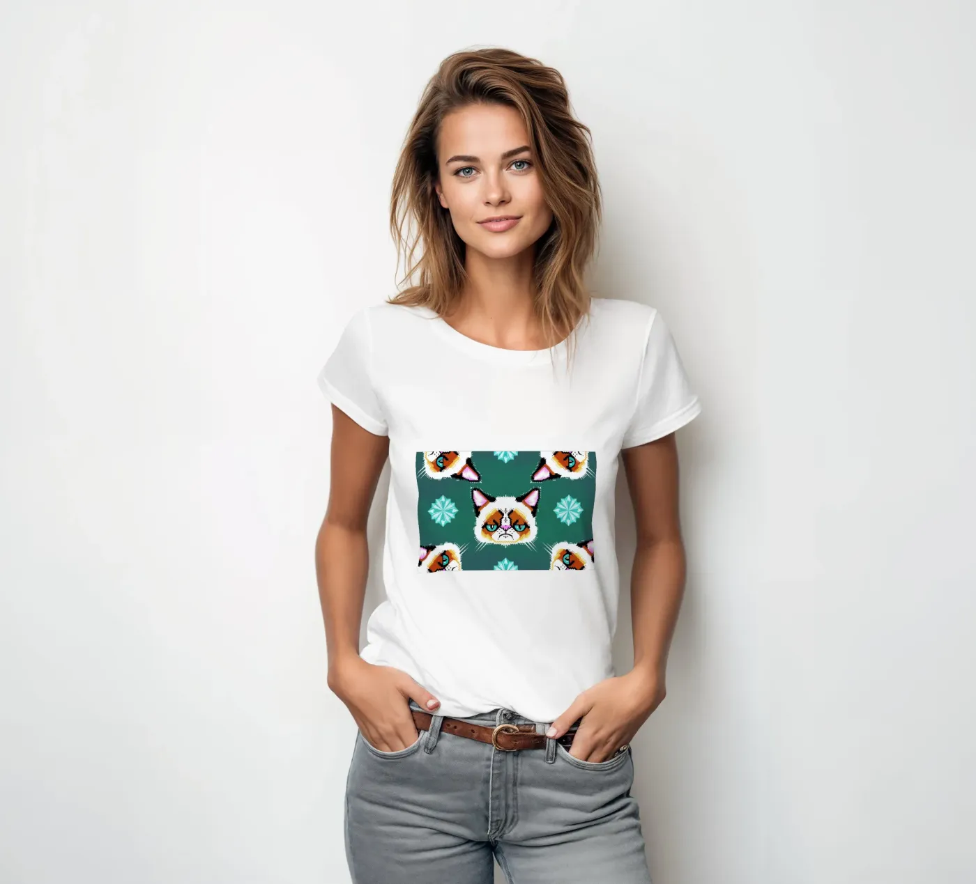 Grumpy Cat dames t-shirt getailleerd van Chobopop